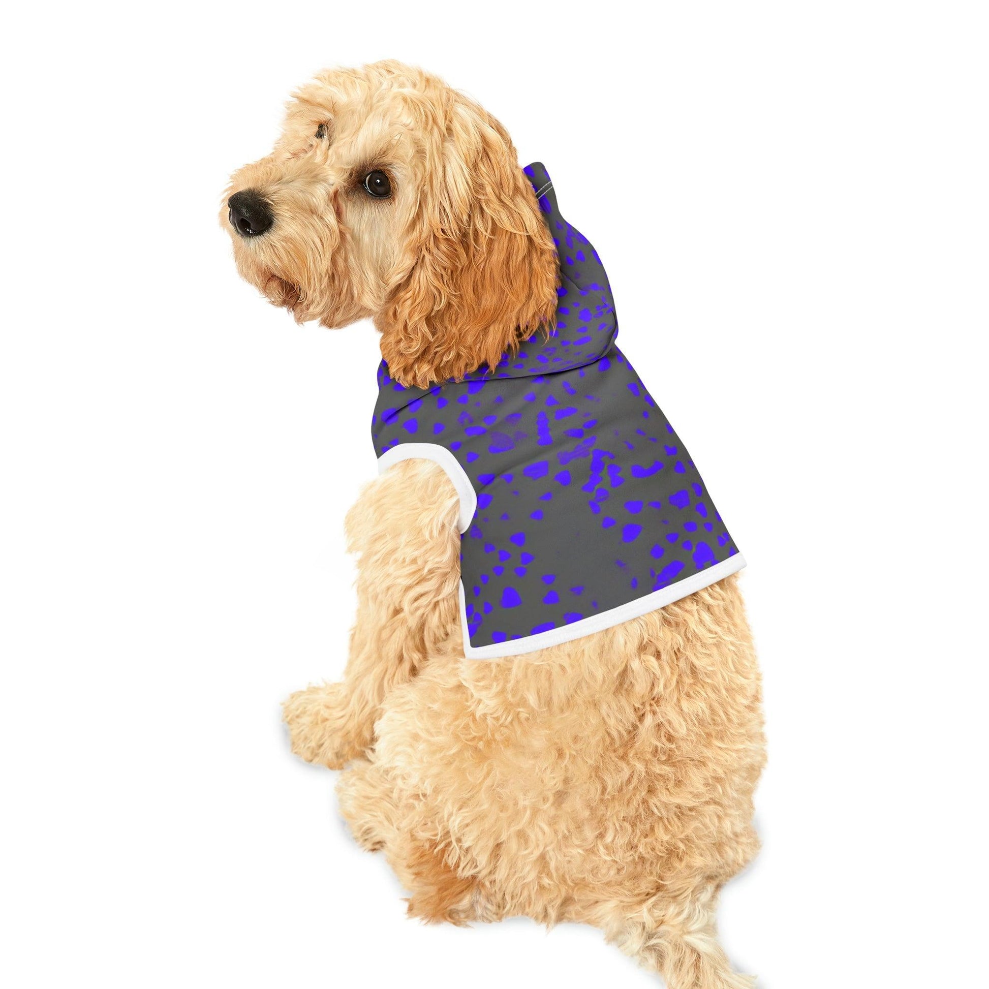 Blue Dots Pet Hoodie - Lizard Vigilante