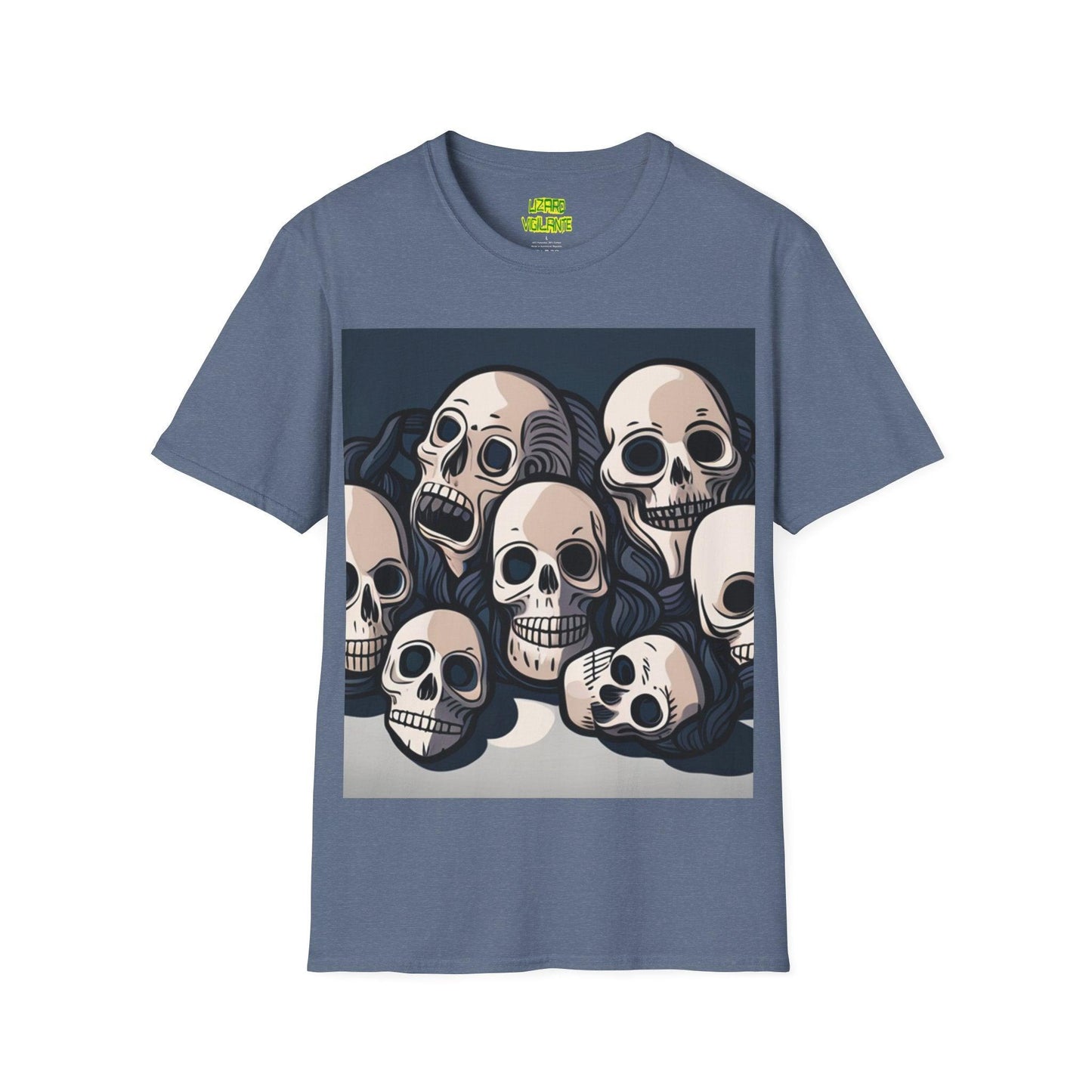 Comic Skulls Unisex Softstyle T-Shirt - Lizard Vigilante