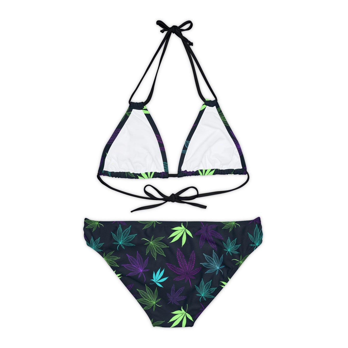 Happy Strappy Pot Leaf Bikini Set | We'd Buy - Premium All Over Prints from Printify - Just $62.99! Shop now at Lizard Vigilante