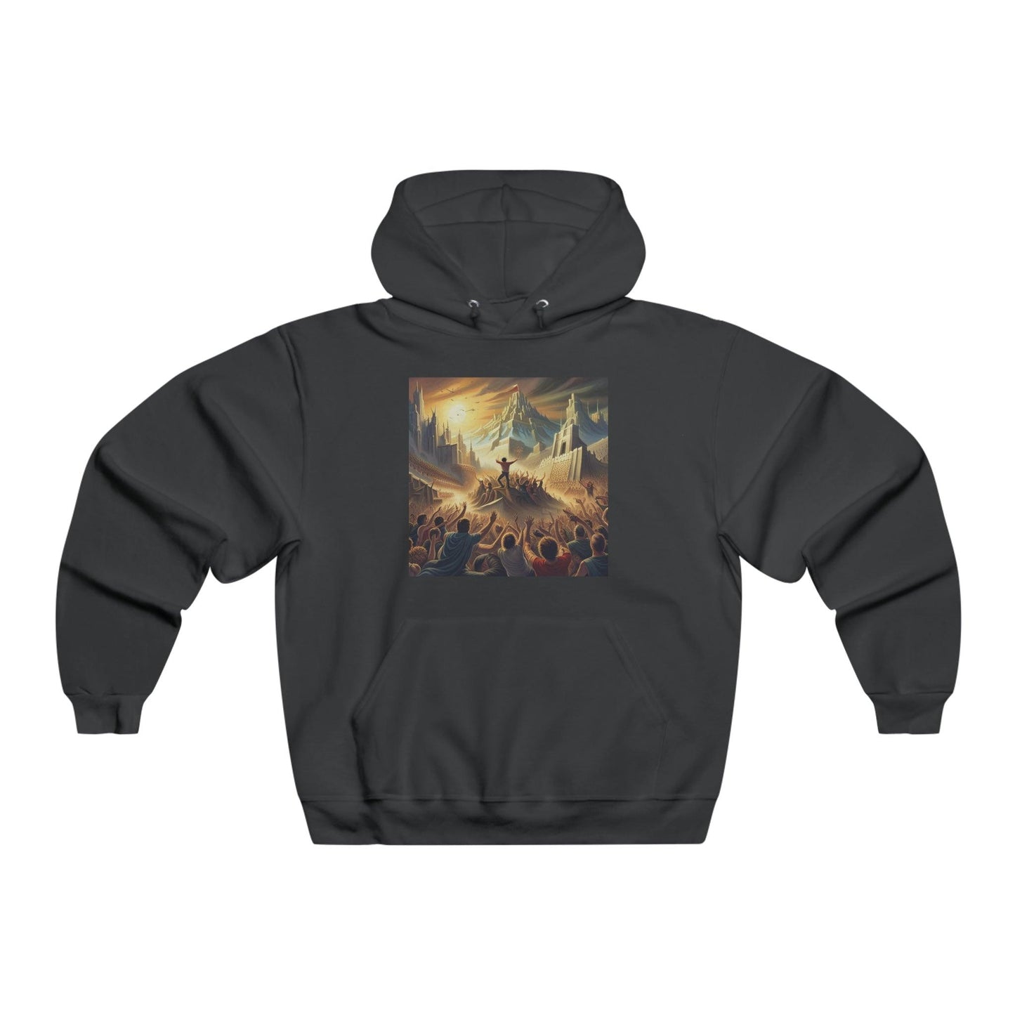 Metal Fantasy Mountain Men's NUBLEND® Hooded Sweatshirt - Lizard Vigilante