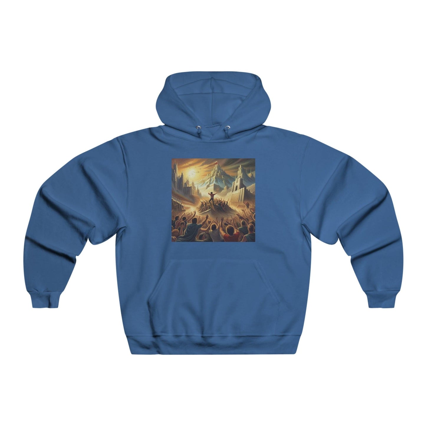 Metal Fantasy Mountain Men's NUBLEND® Hooded Sweatshirt - Lizard Vigilante