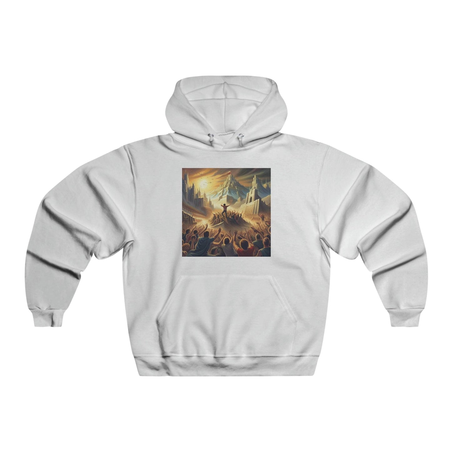 Metal Fantasy Mountain Men's NUBLEND® Hooded Sweatshirt - Lizard Vigilante