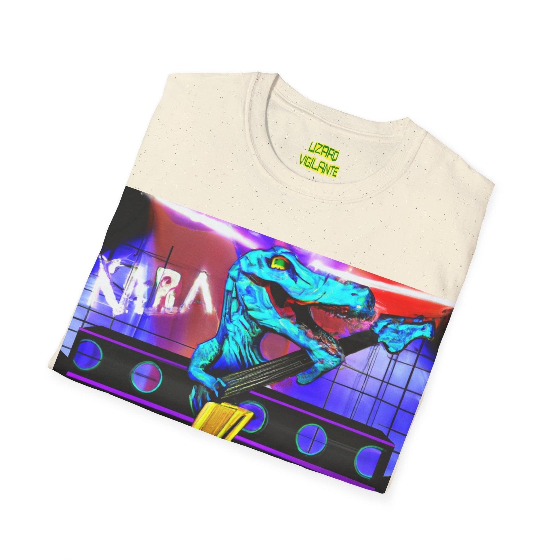 Lizard Vigilante Lightning Unisex Softstyle T-Shirt - Lizard Vigilante