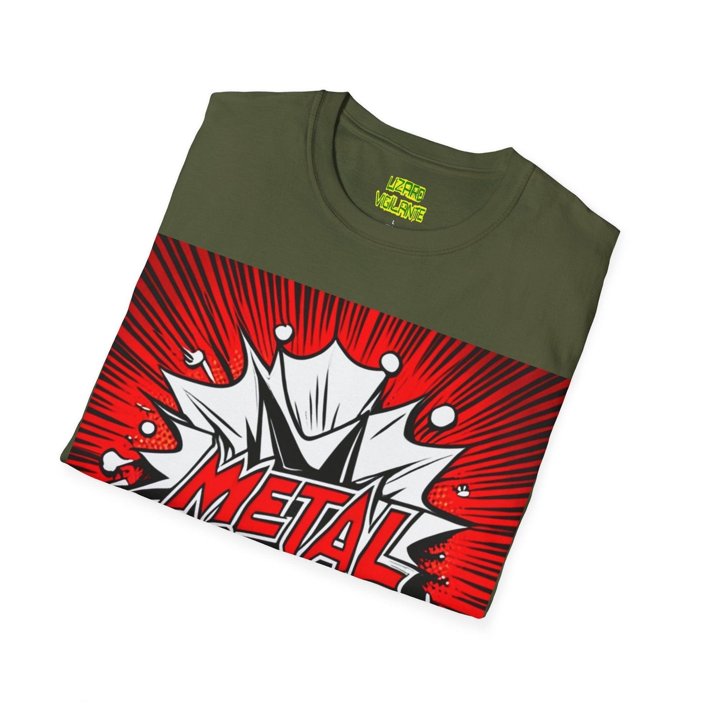 METAL Cartoon Blaster Unisex Softstyle T-Shirt - Lizard Vigilante