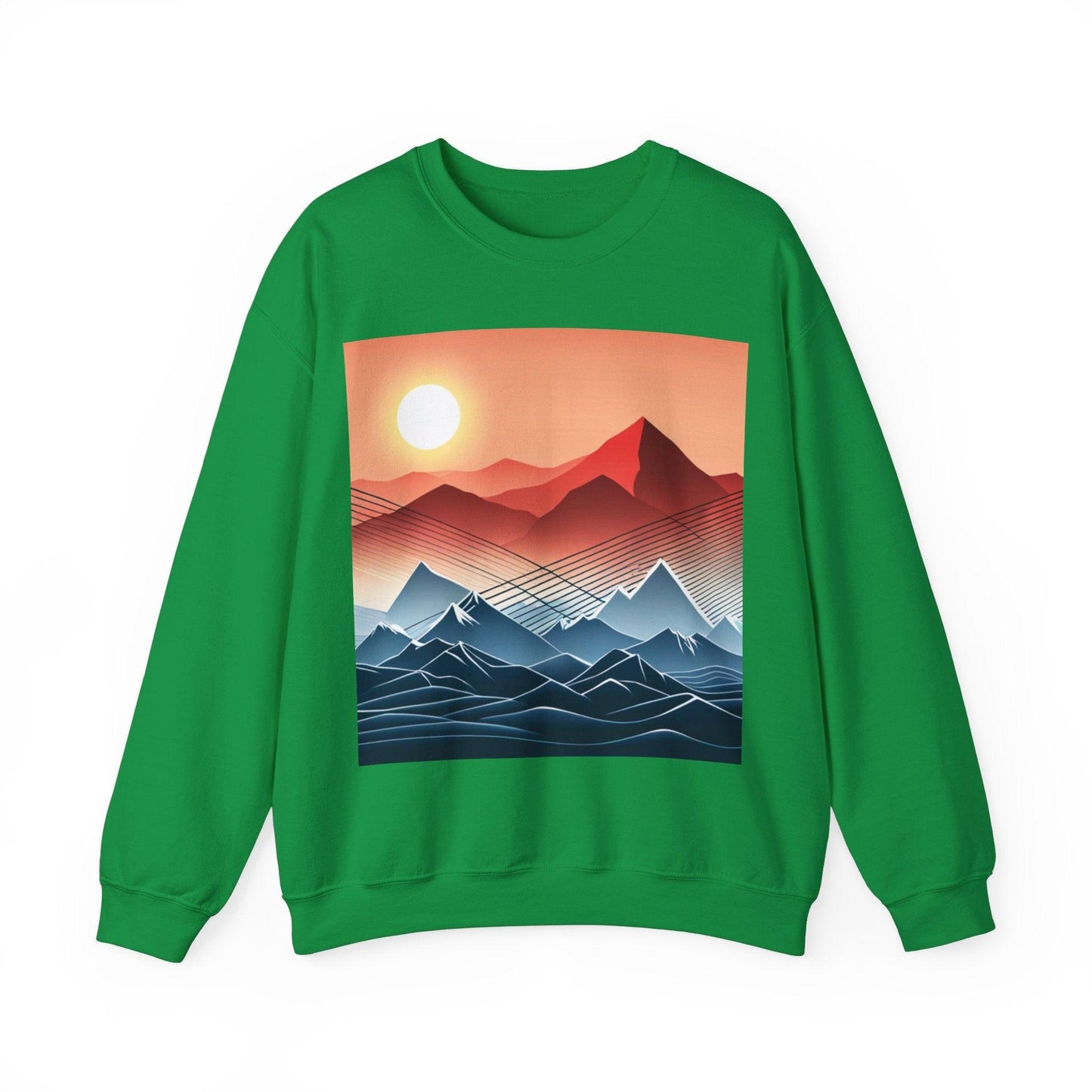 Mountain Line Art Unisex Heavy Blend™ Crewneck Sweatshirt - Lizard Vigilante