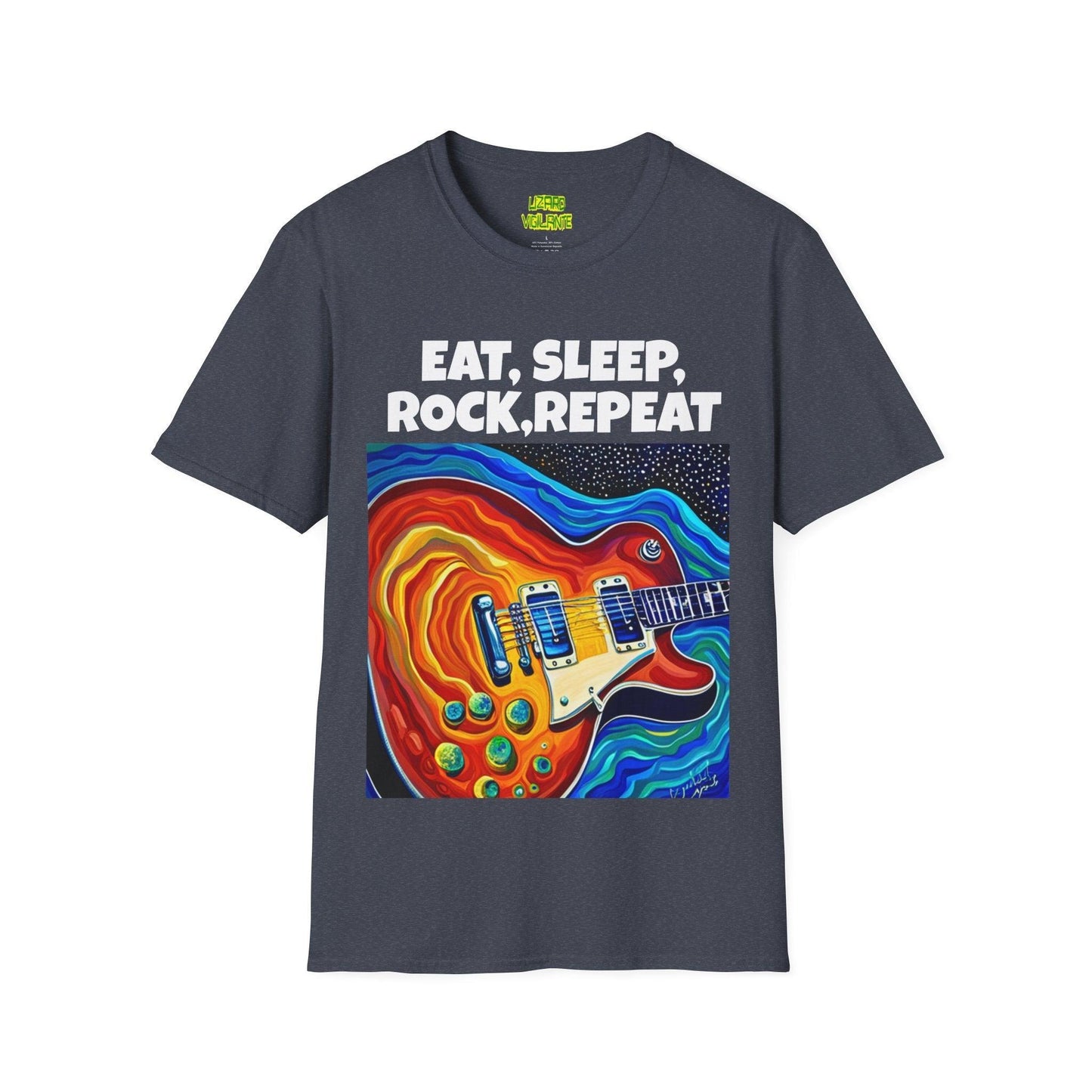 Eat, Sleep, Rock, Repeat Unisex Softstyle T-Shirt - Lizard Vigilante