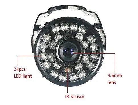 Infrared Night Vision Surveillance Camera, CMOS monitoring equipment