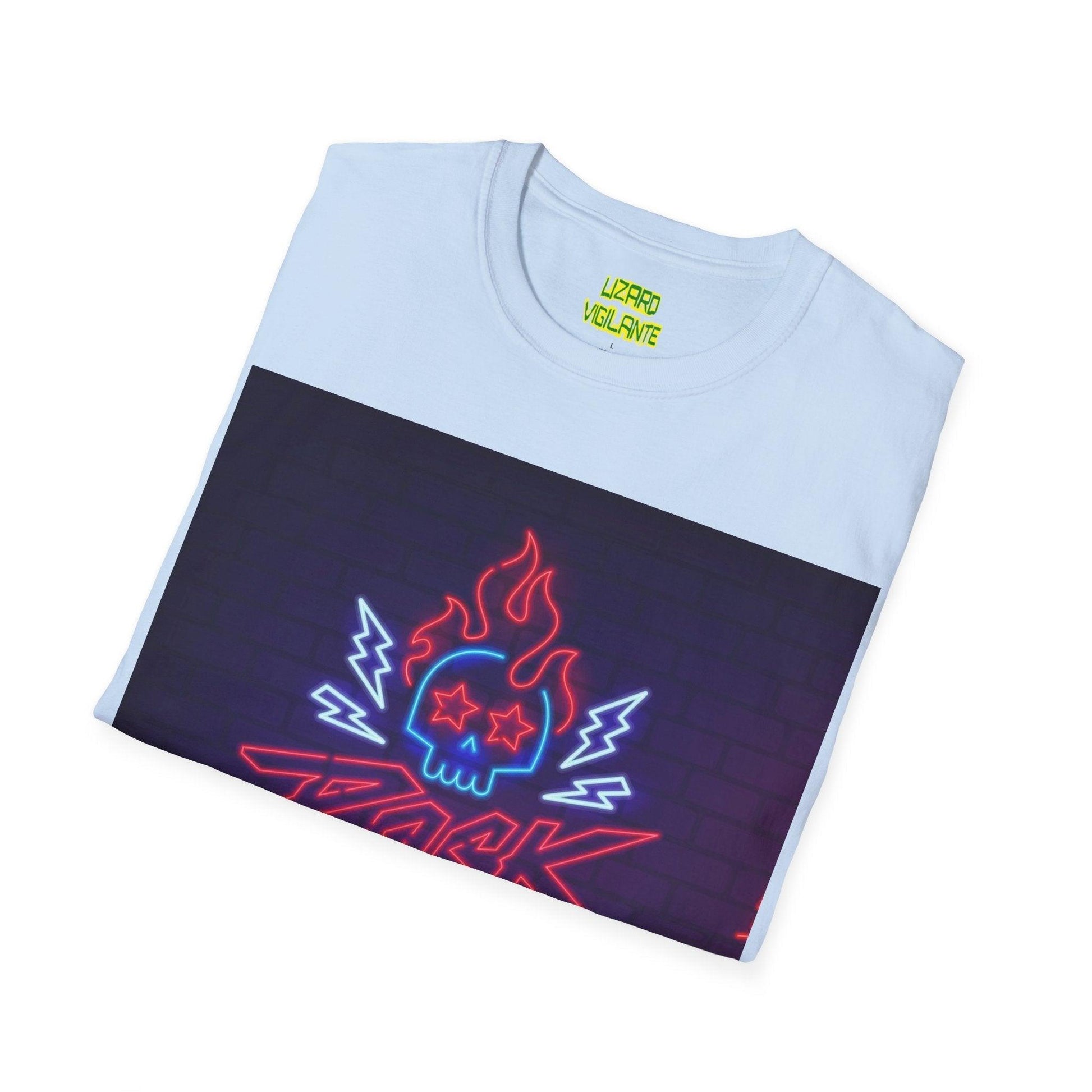 Neon Rock Festival Unisex Softstyle T-Shirt - Lizard Vigilante