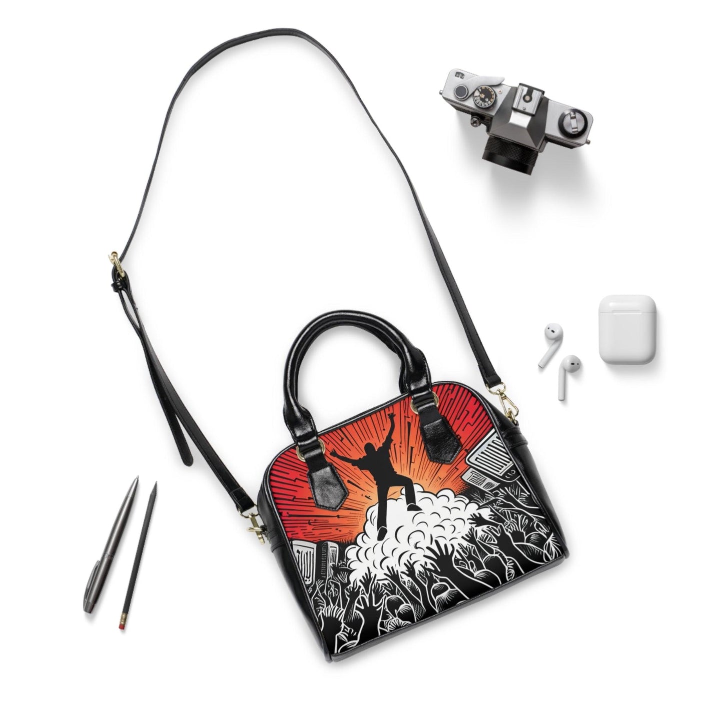 Metal Concert Shoulder Handbag - Lizard Vigilante