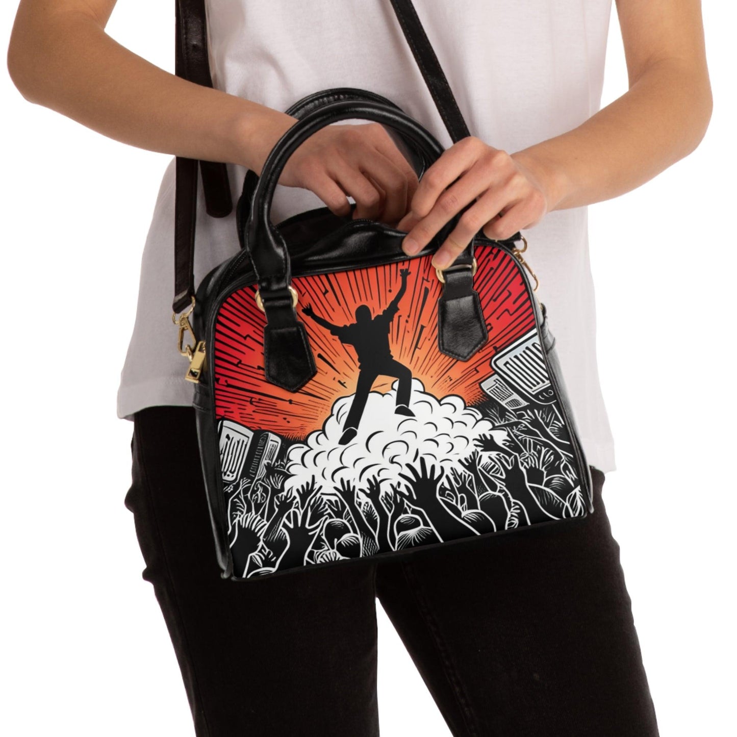 Metal Concert Shoulder Handbag - Lizard Vigilante