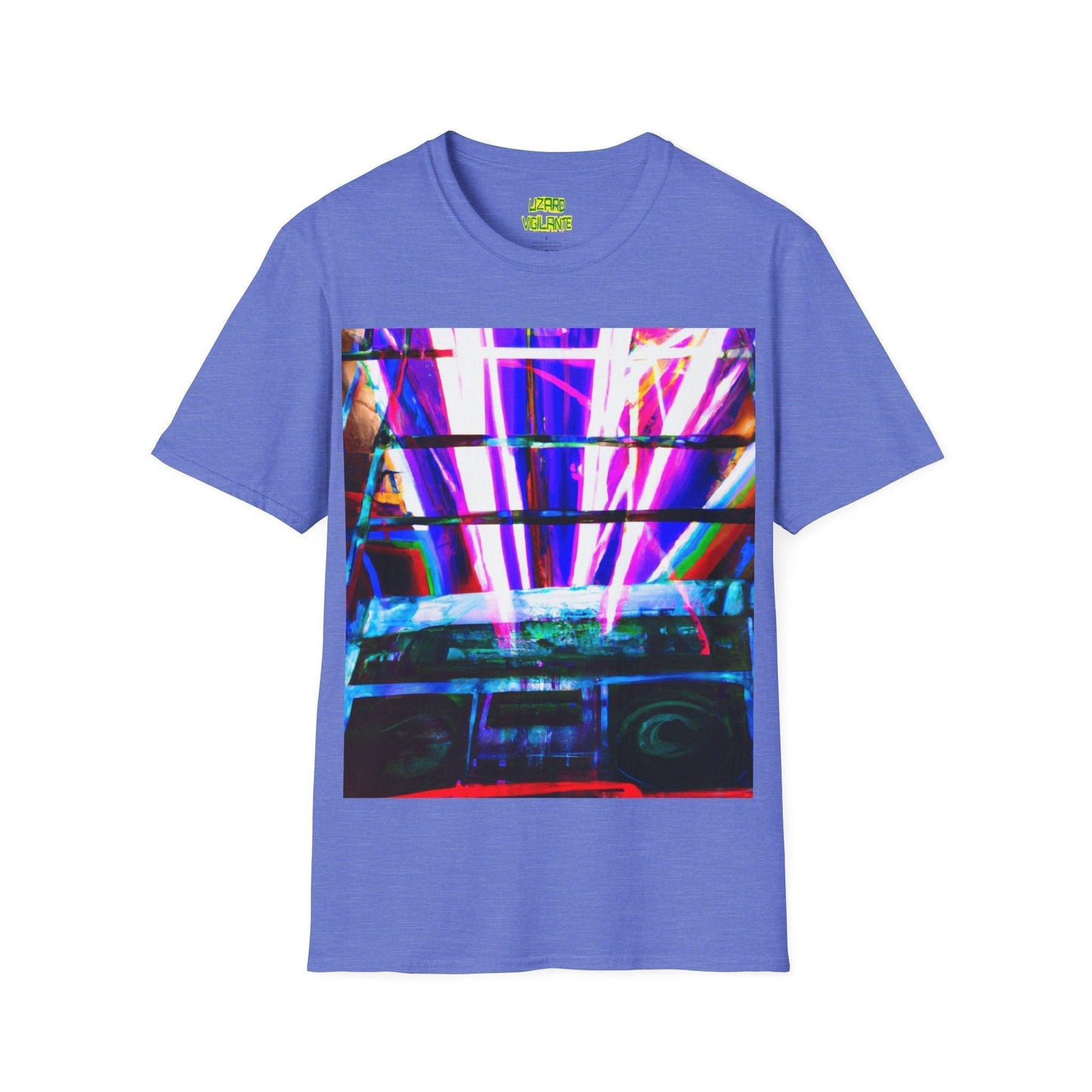 Neon Jail BoomBox Unisex Softstyle T-Shirt - Lizard Vigilante