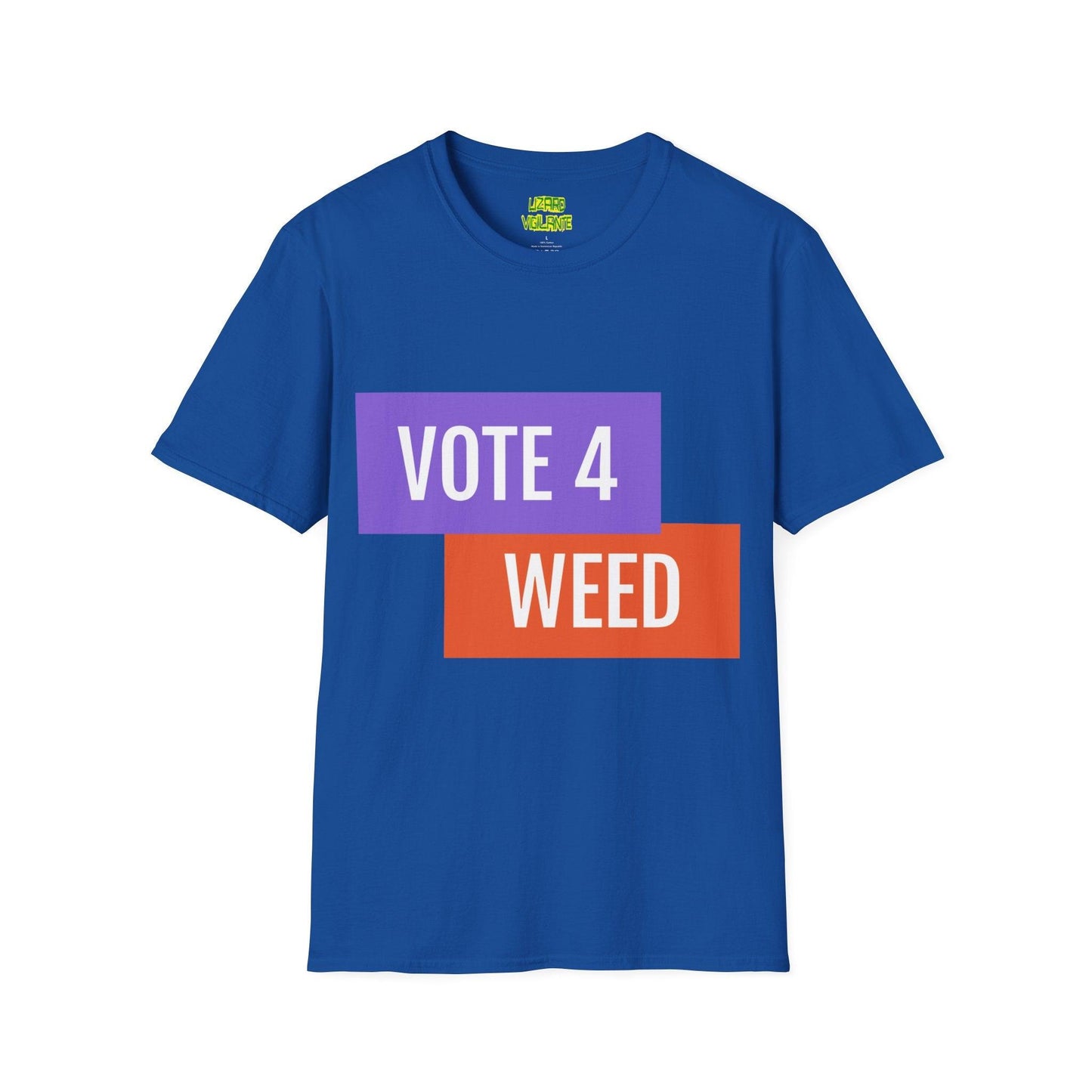 VOTE 4 WEED Unisex Softstyle T-Shirt / Pot Tee - Lizard Vigilante