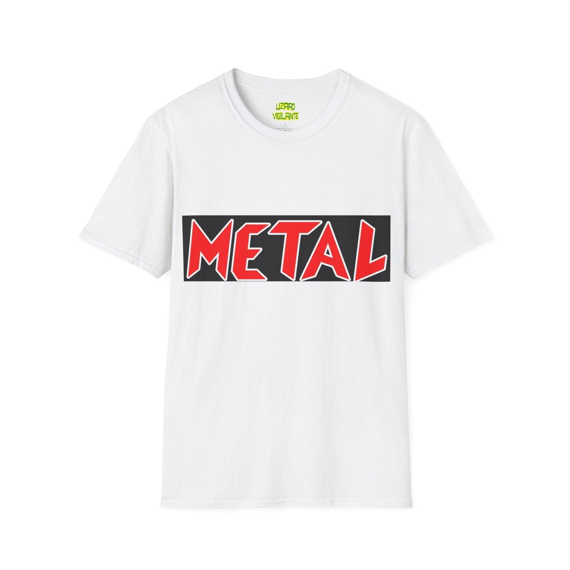 Red Metal Unisex Softstyle T-Shirt - Lizard Vigilante