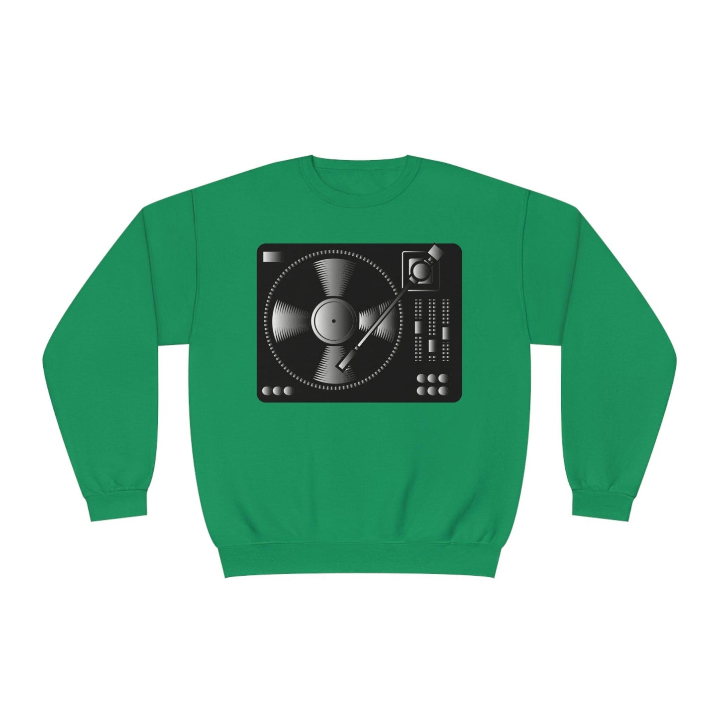 Turntable Record Player Unisex NuBlend® Crewneck DJ Sweatshirt - Lizard Vigilante