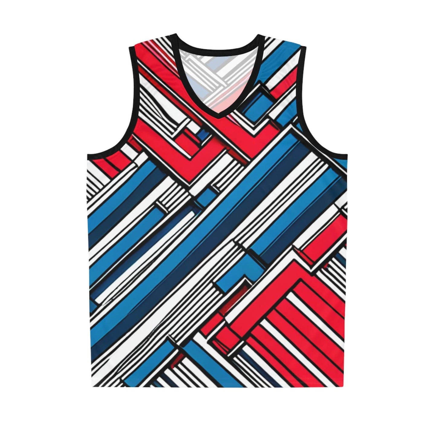 Geometric Patriot Basketball Jersey - Lizard Vigilante