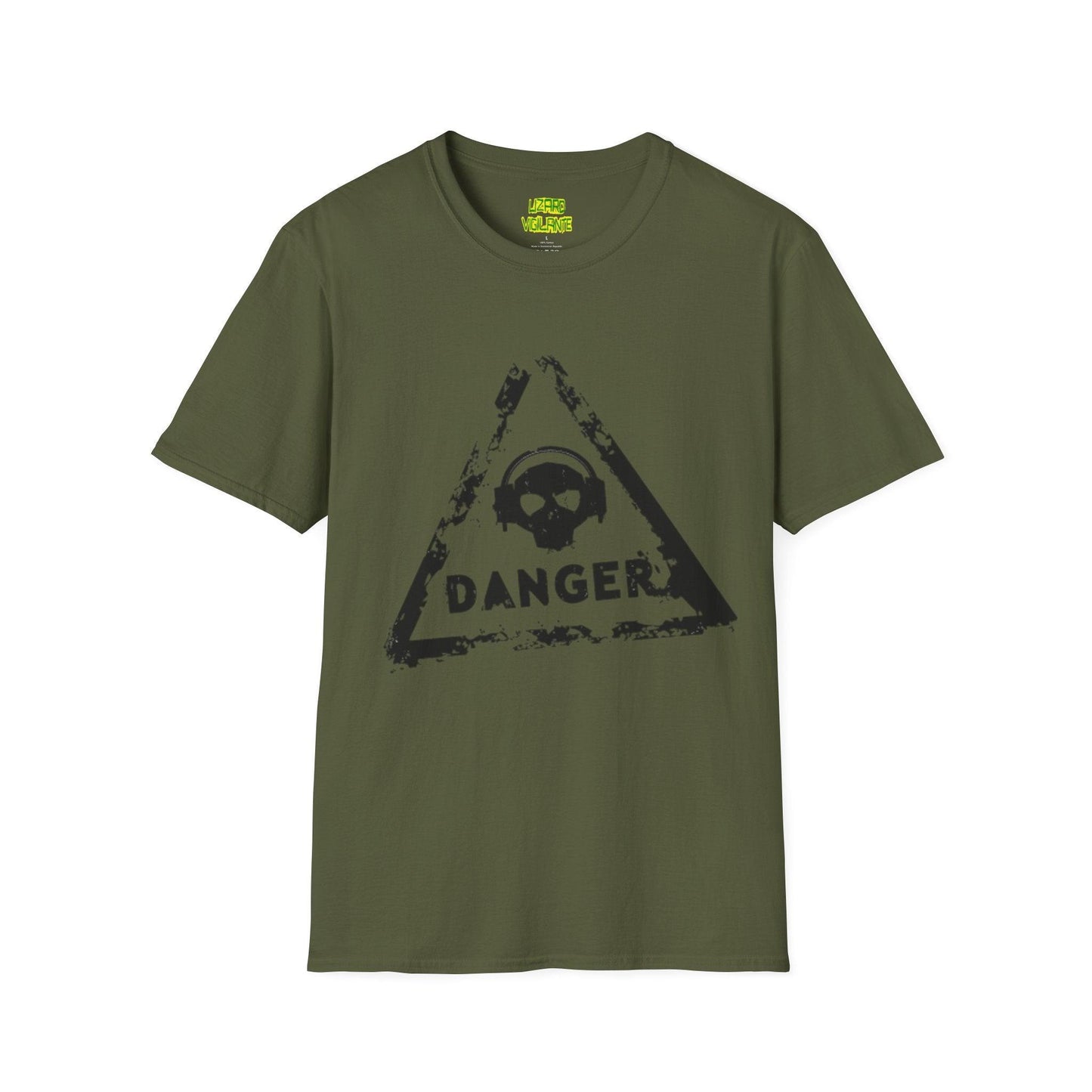 Danger Skull Unisex Softstyle T-Shirt - Lizard Vigilante