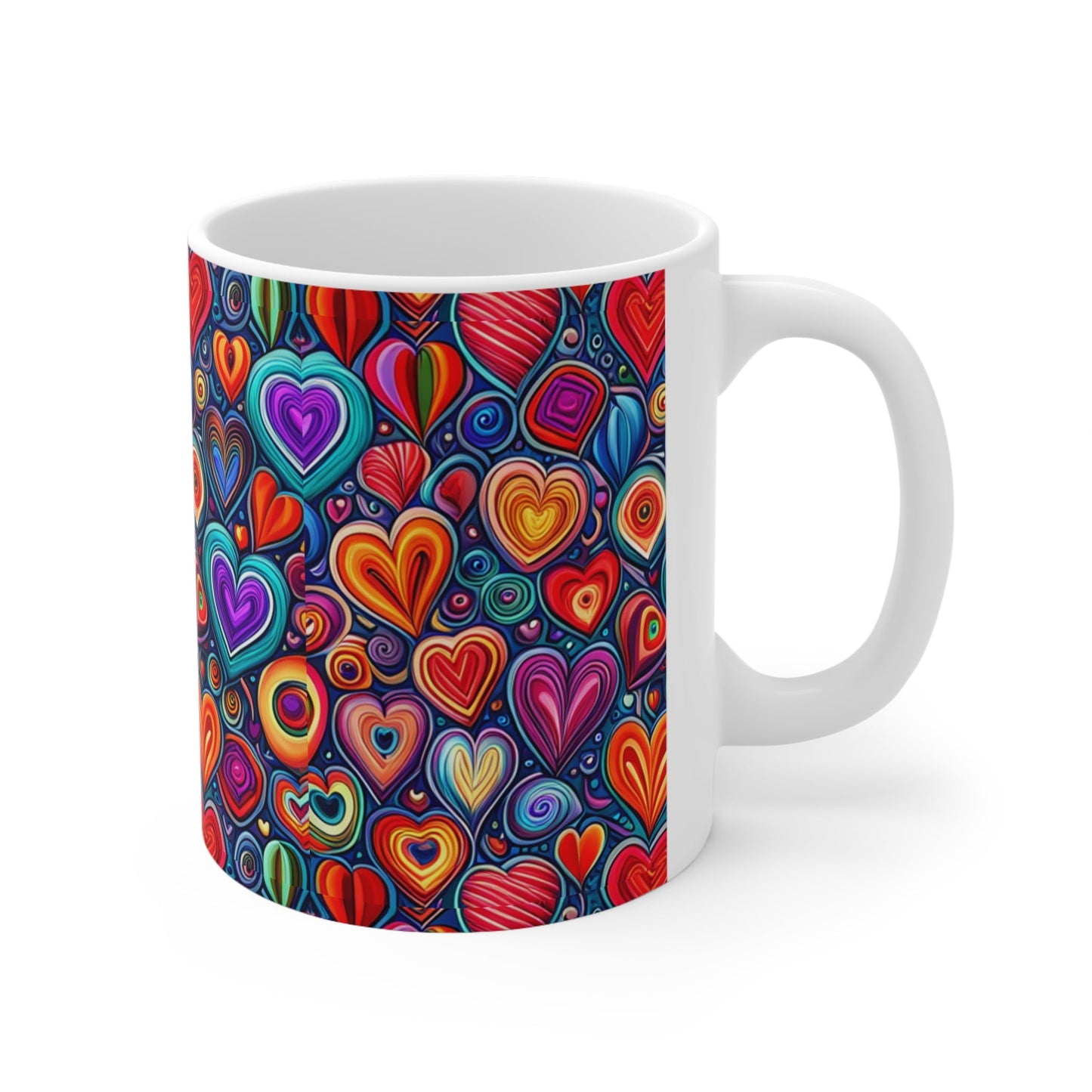 Much Love Ceramic Hearts Mug 11oz - Lizard Vigilante