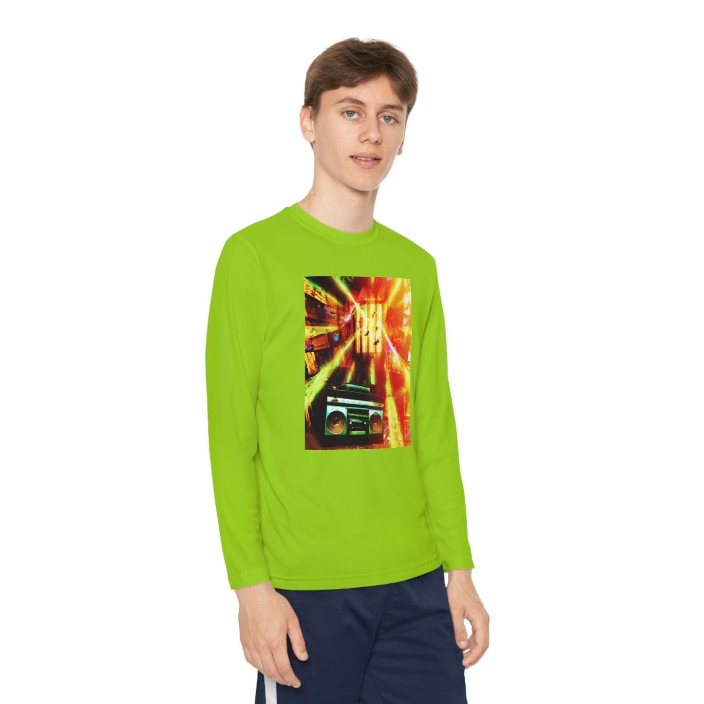 Prison BoomBox Light Burst Youth Long Sleeve Competitor Tee - Lizard Vigilante