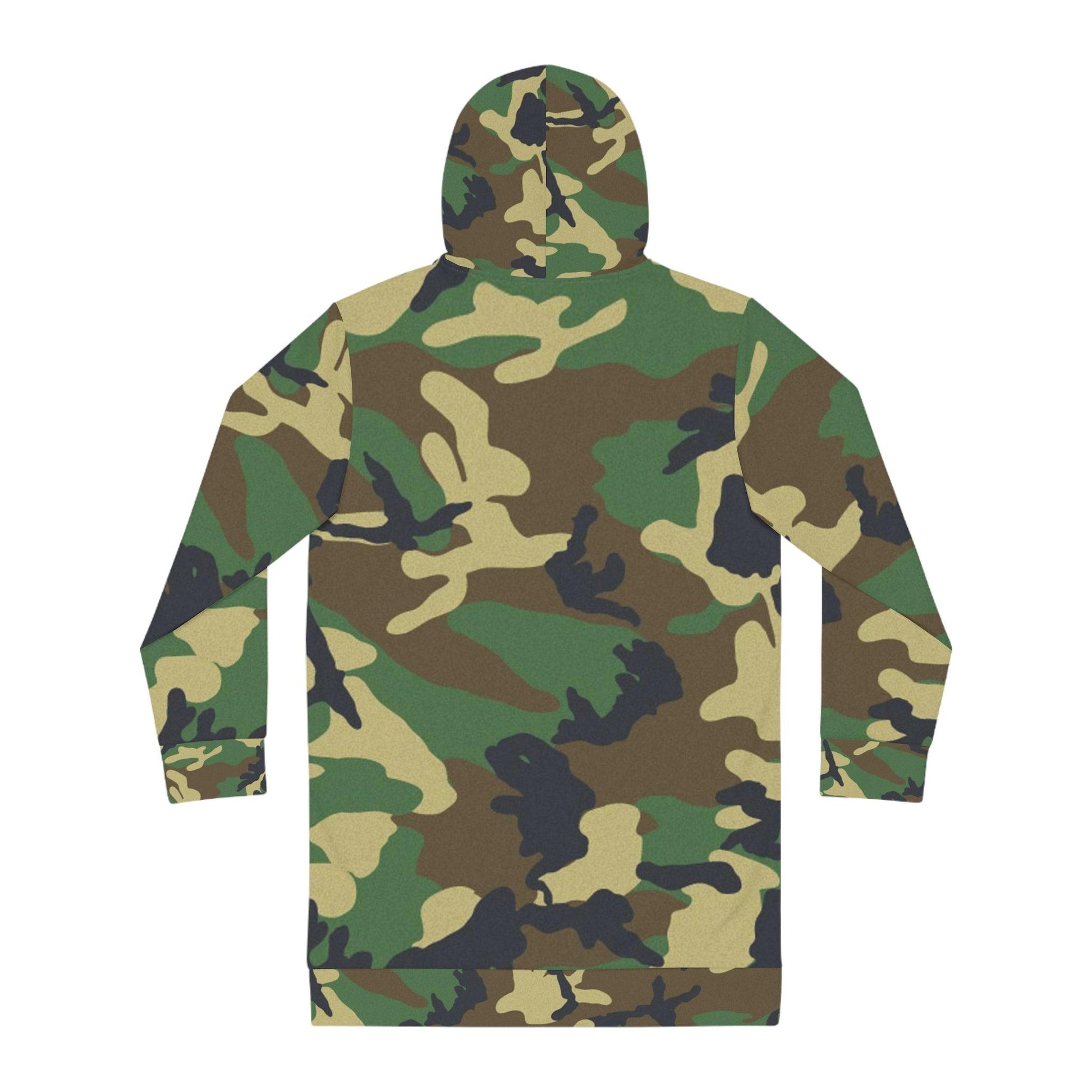 Green Camouflage Women's Hoodie Dress - Lizard Vigilante