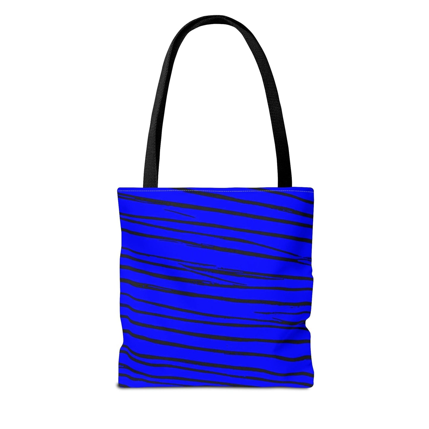 Black & Blue Strips Tote Bag - Lizard Vigilante