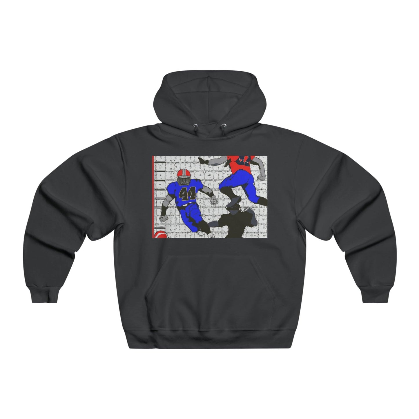 American Football Graphic Art Men's NUBLEND® Hooded Sweatshirt - Lizard Vigilante