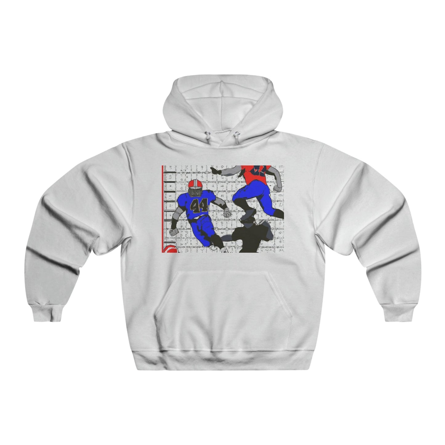 American Football Graphic Art Men's NUBLEND® Hooded Sweatshirt - Lizard Vigilante