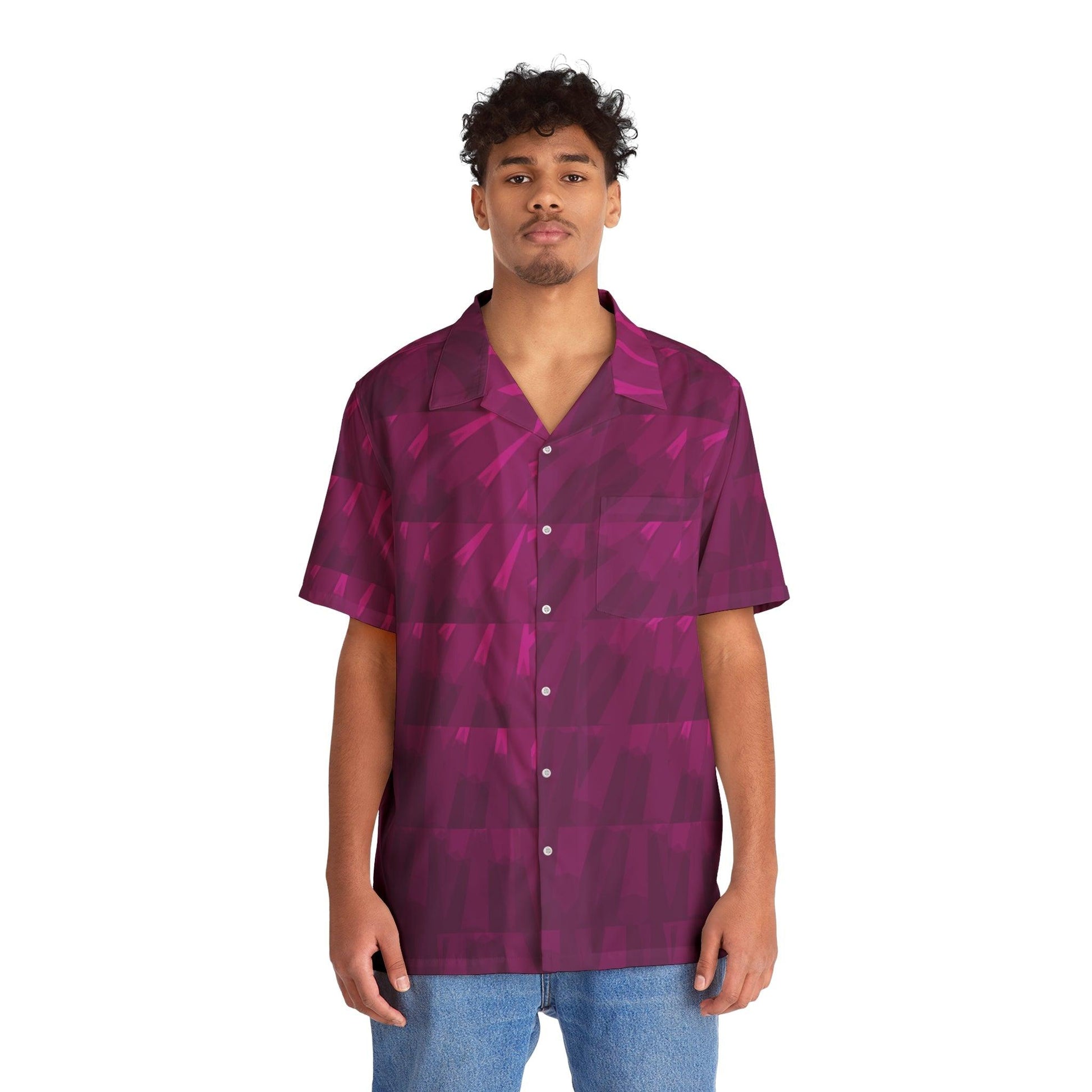 Purple Shower Men's Hawaiian Shirt - Lizard Vigilante