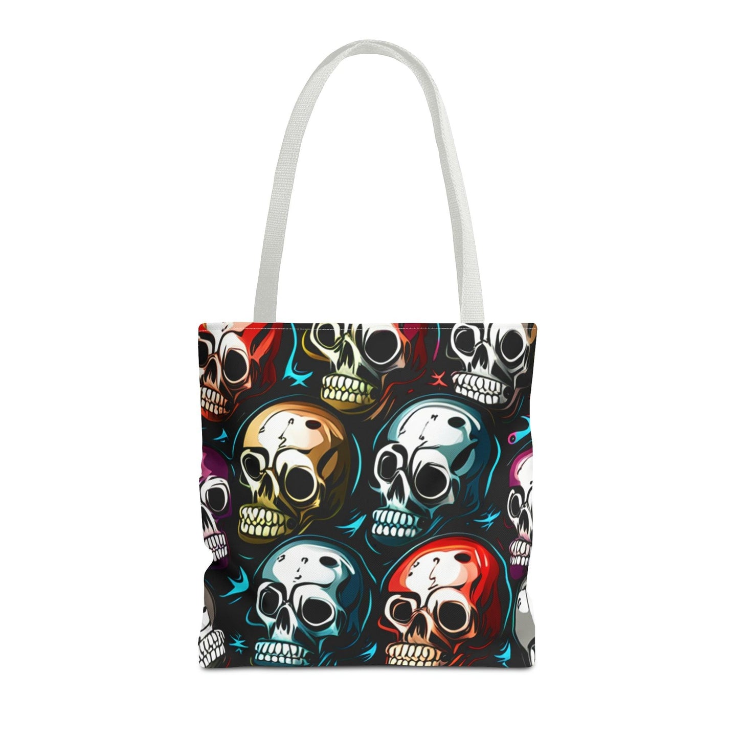 Death Metal Skulls Tote Bag (AOP) - Lizard Vigilante