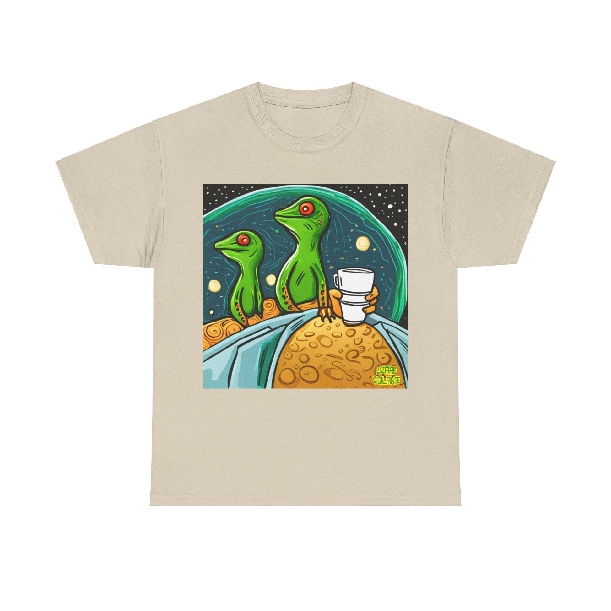 Lizard Vigilante Premium Coffee SideEye Unisex Heavy Cotton Tee - Lizard Vigilante