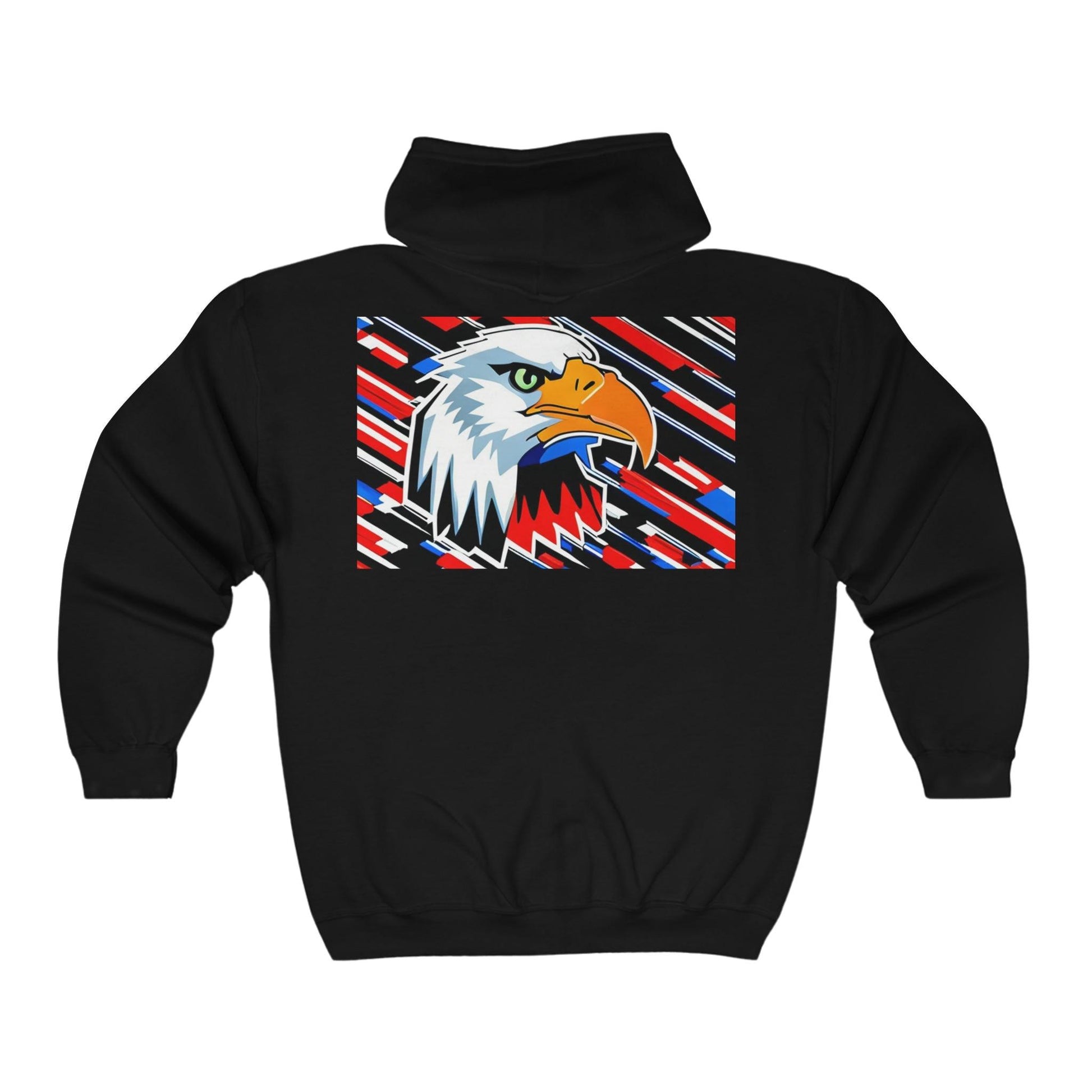 Bald Eagle Graphic Unisex Heavy Blend™ Full Zip Hooded Sweatshirt - Lizard Vigilante