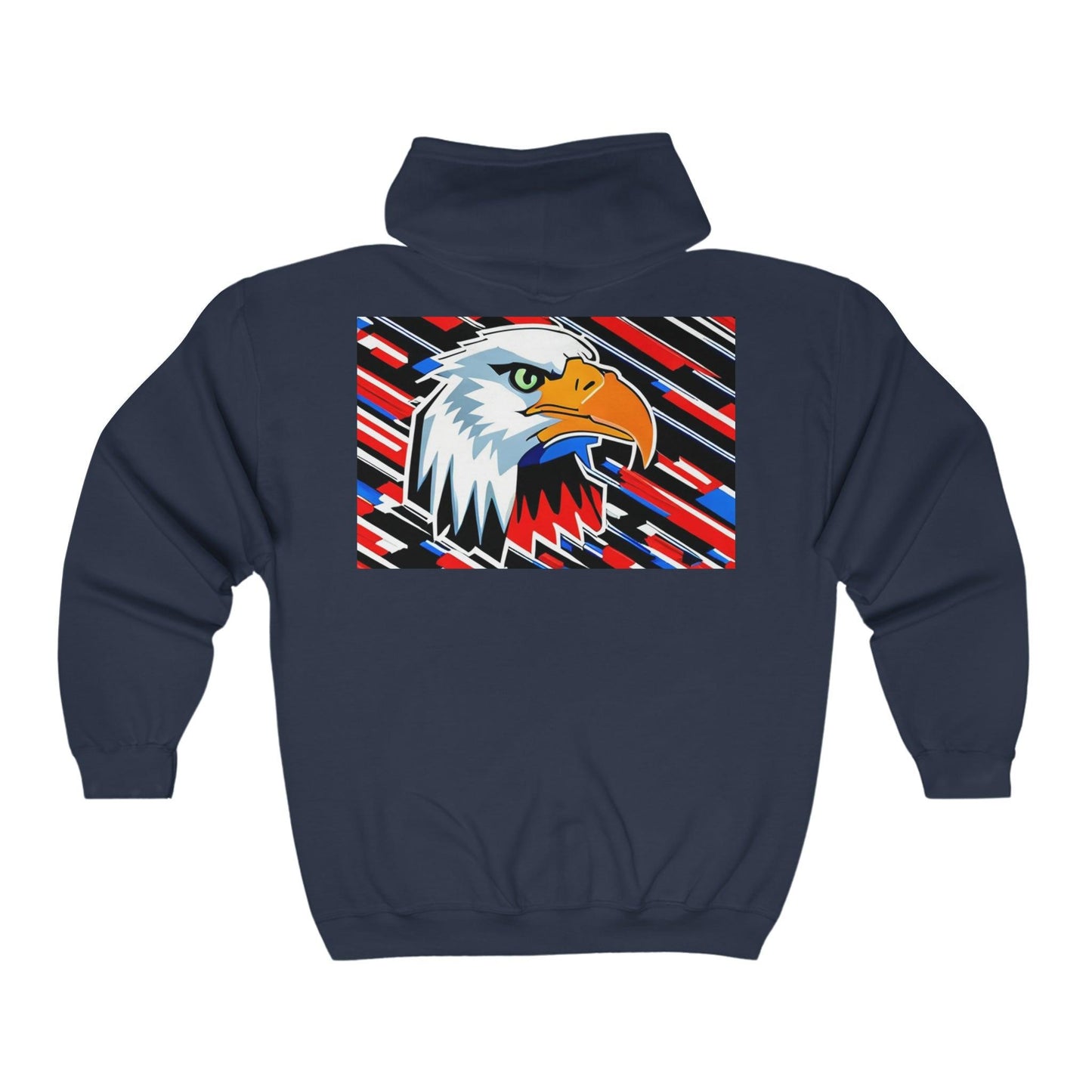 Bald Eagle Graphic Unisex Heavy Blend™ Full Zip Hooded Sweatshirt - Lizard Vigilante