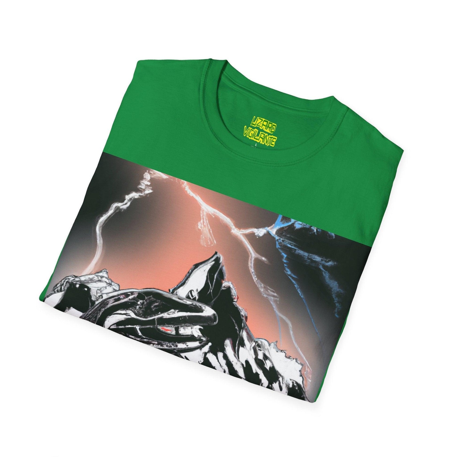 Lizard Vigilante at Mountain Unisex Softstyle T-Shirt - Lizard Vigilante