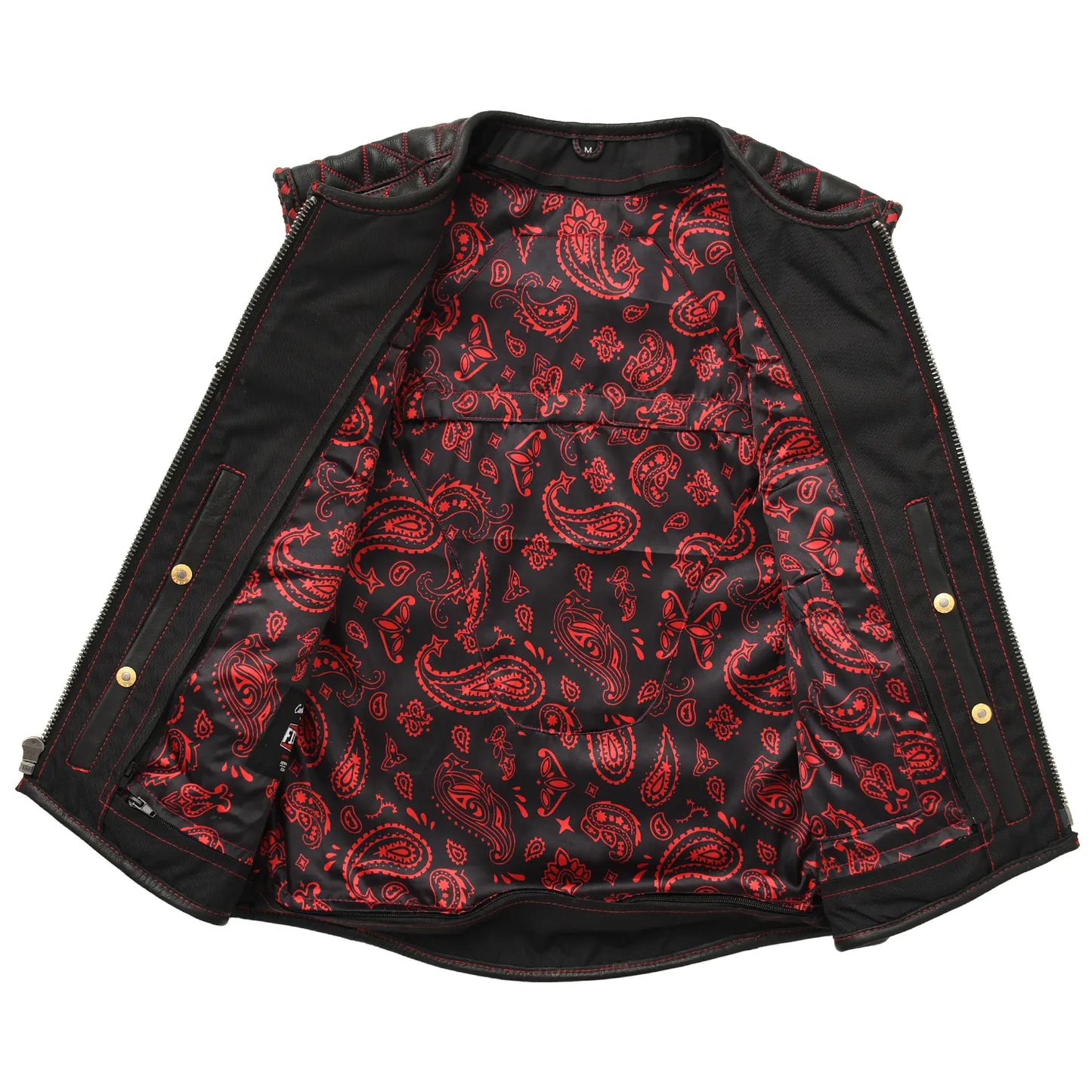 Tactical Emerald Men’s Motorcycle Leather Vest