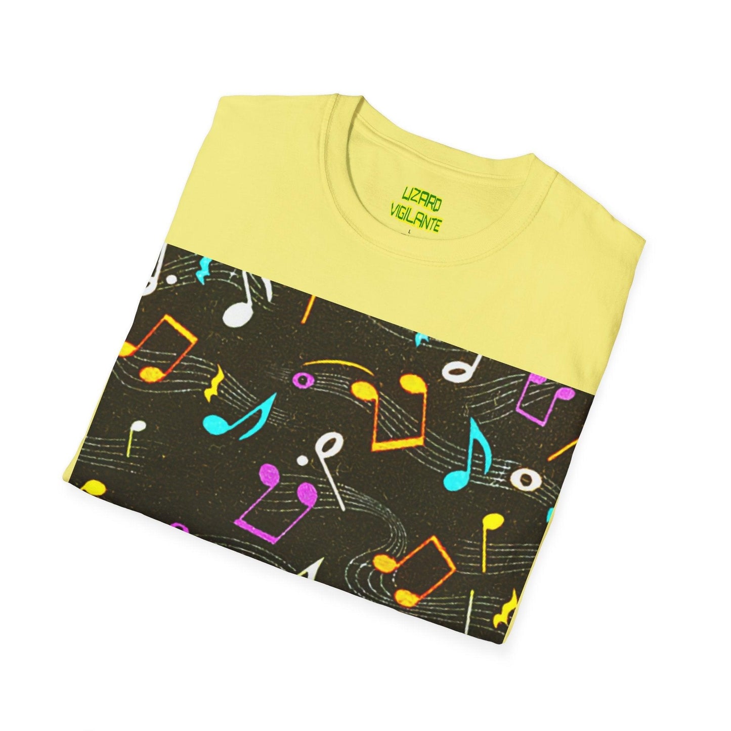 Musical Notes Unisex Softstyle T-Shirt - Lizard Vigilante