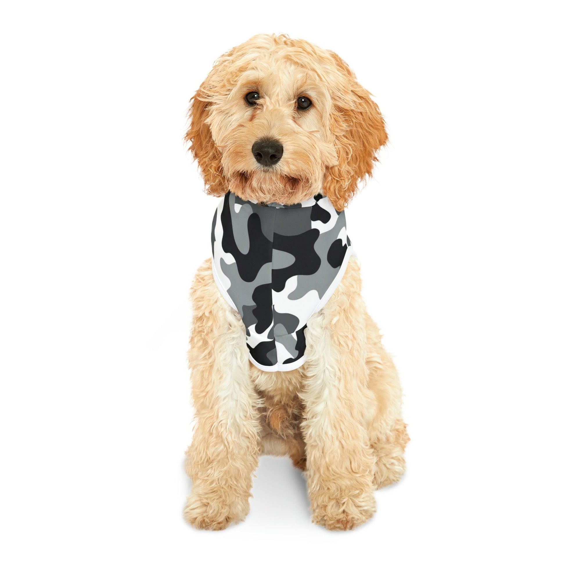 Gray Black White Camouflage Pet Hoodie - Lizard Vigilante