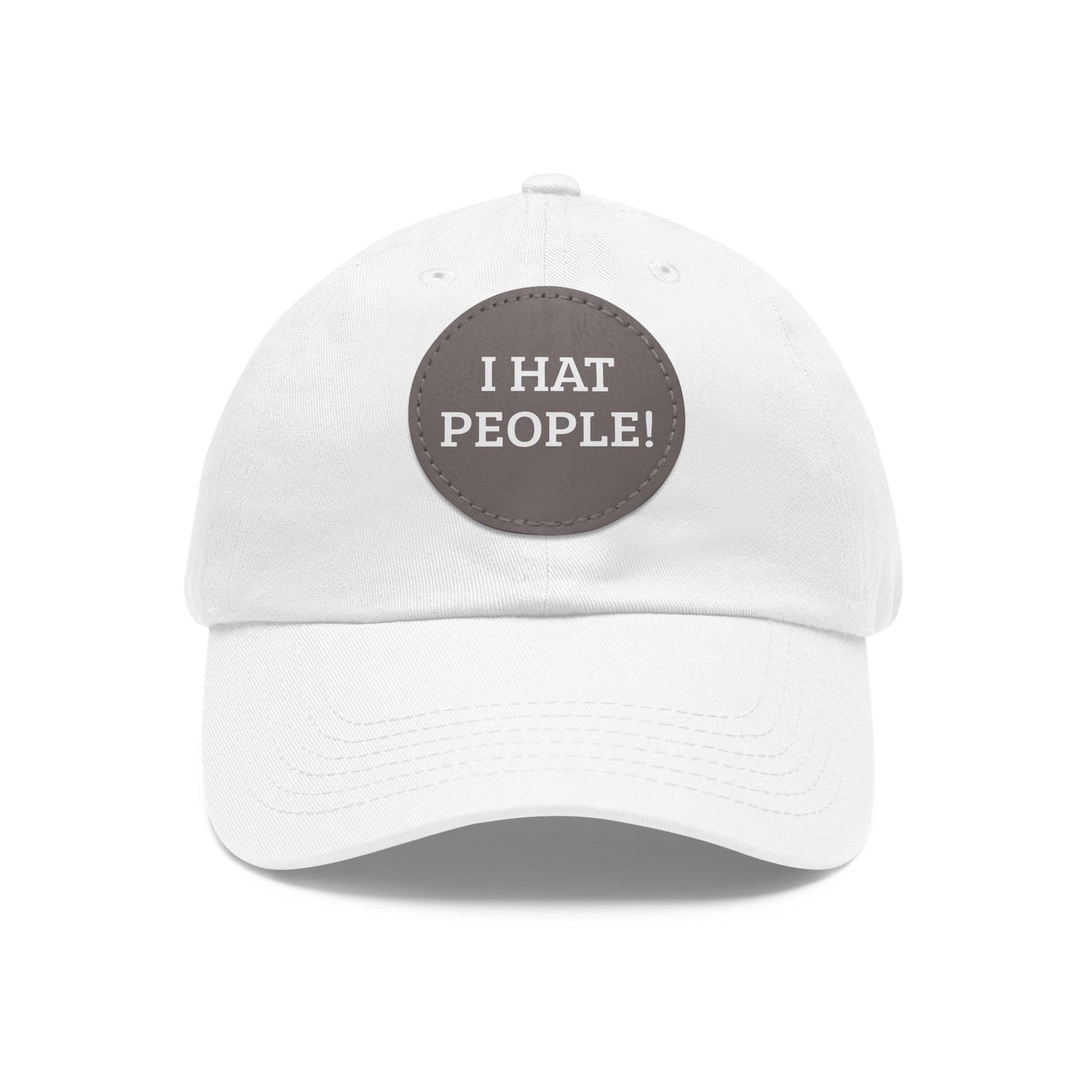 I HAT PEOPLE! Dad Hat with Leather Patch (Round) - Lizard Vigilante