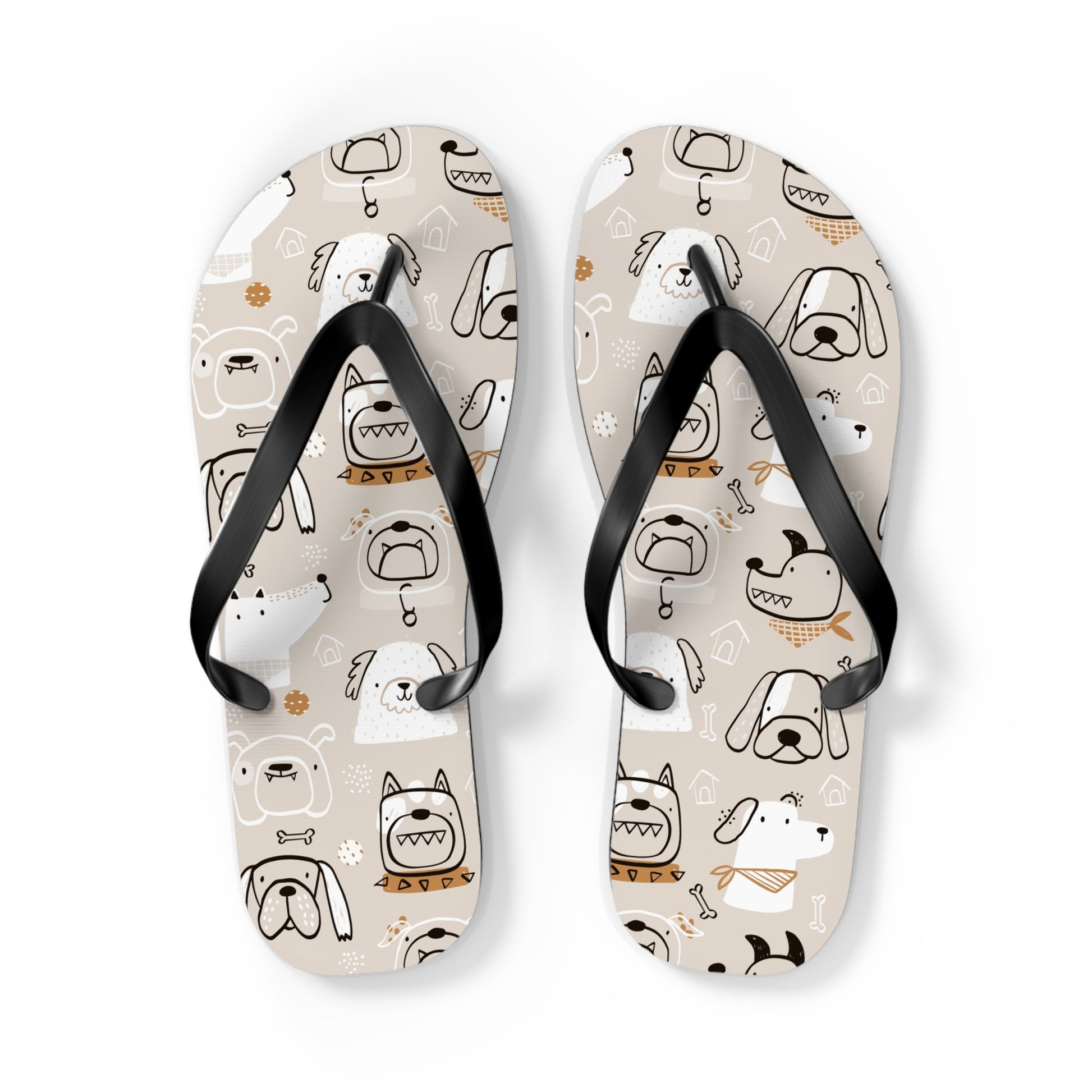 Illustrated Doggers II Flip Flops - Premium Shoes from Printify - Just $29.99! Shop now at Lizard Vigilante