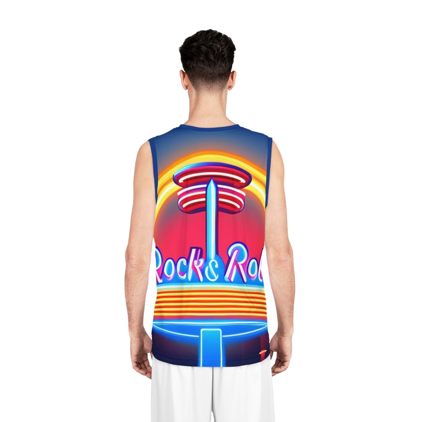 Rock & Roll Diner Basketball Jersey - Lizard Vigilante