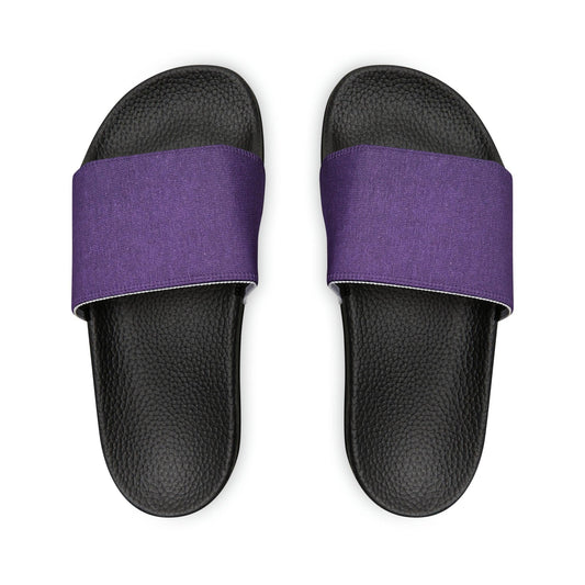 Faux Purple Silk Youth PU Slide Sandals - Lizard Vigilante