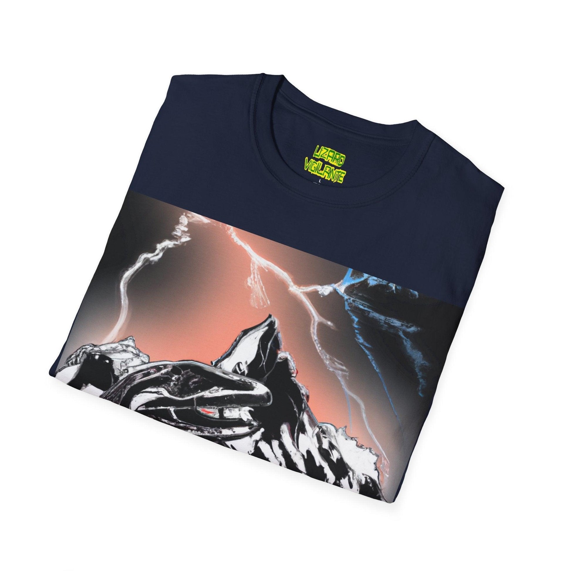 Lizard Vigilante at Mountain Unisex Softstyle T-Shirt - Lizard Vigilante