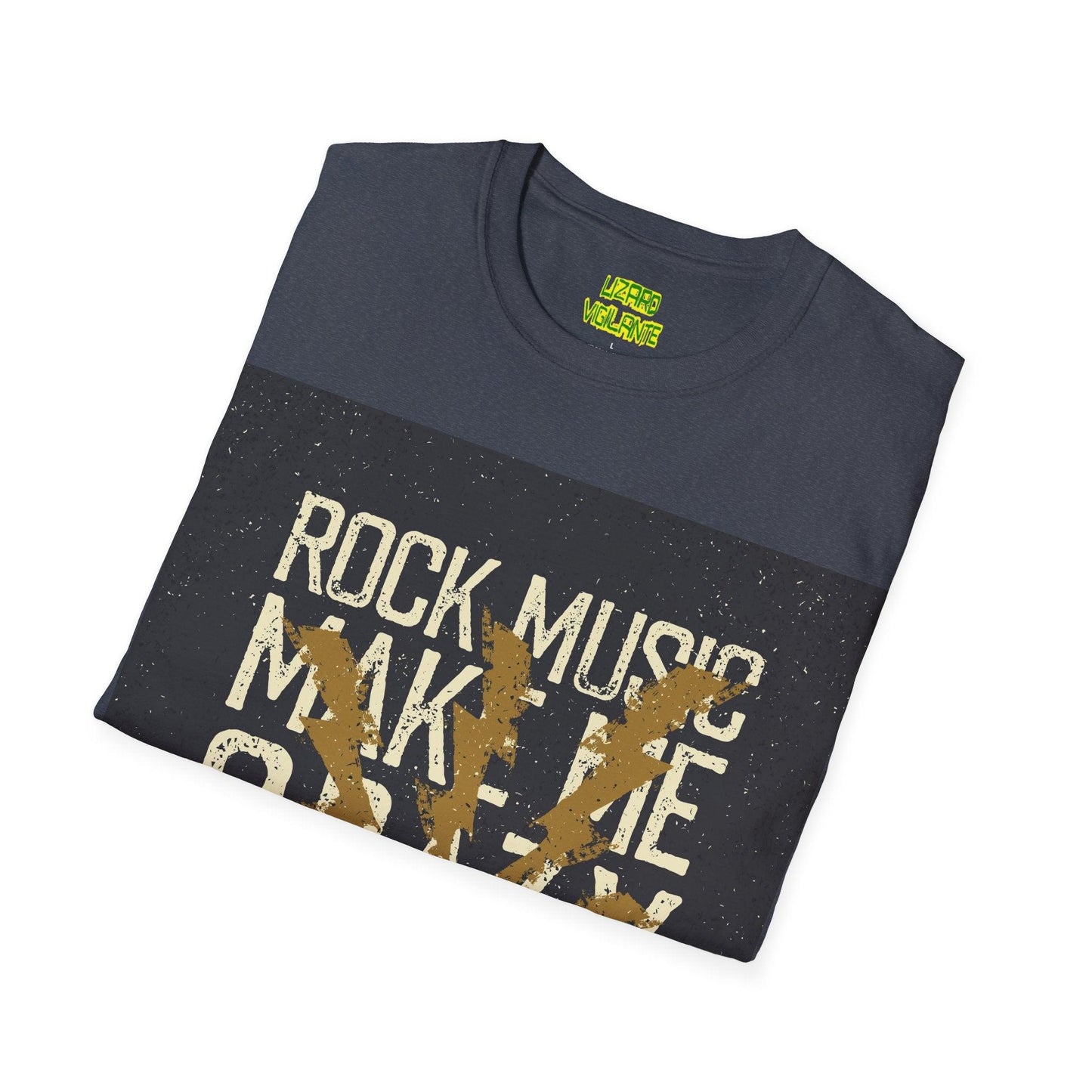 Rock Music Make Me Crazy Unisex Softstyle T-Shirt - Lizard Vigilante