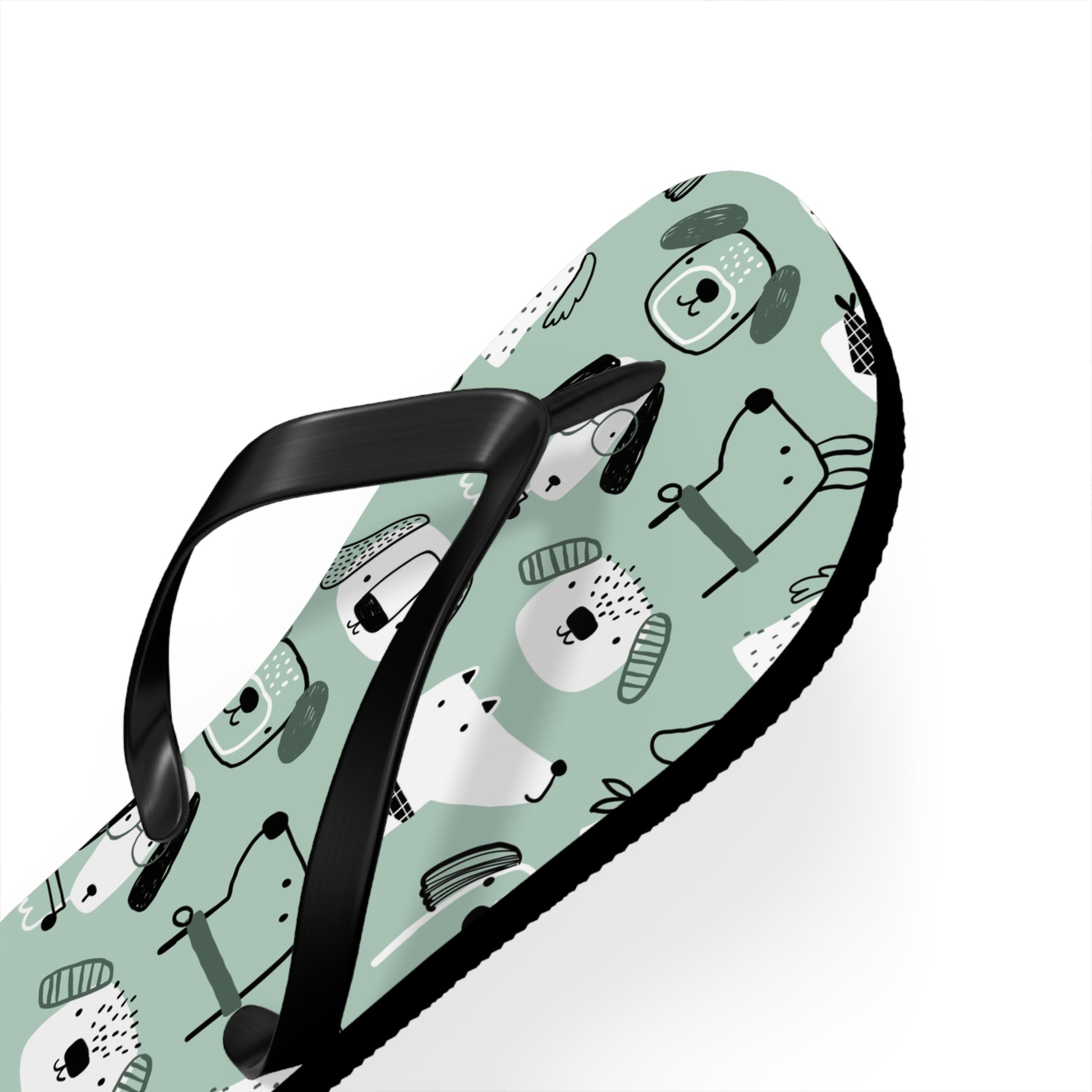 Illustrated Doggers Flip Flops - Lizard Vigilante