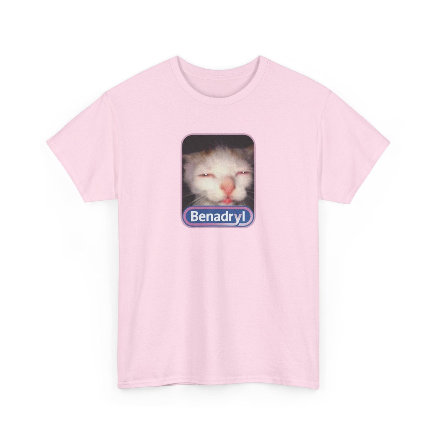 Benadryl Meme Cat T-Shirt – Funny Cat Meme Shirt for Internet Humor Fans