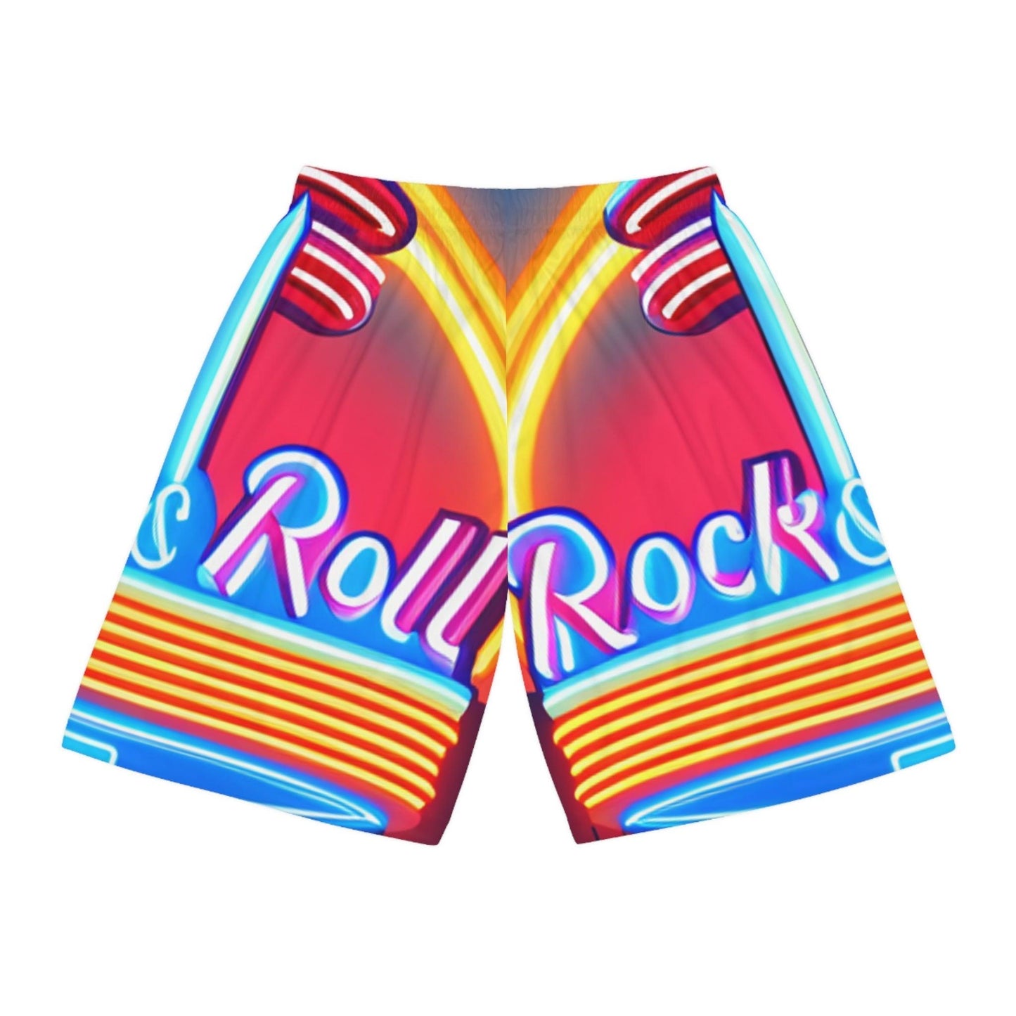 Rock & Roll Diner Basketball Shorts - Lizard Vigilante