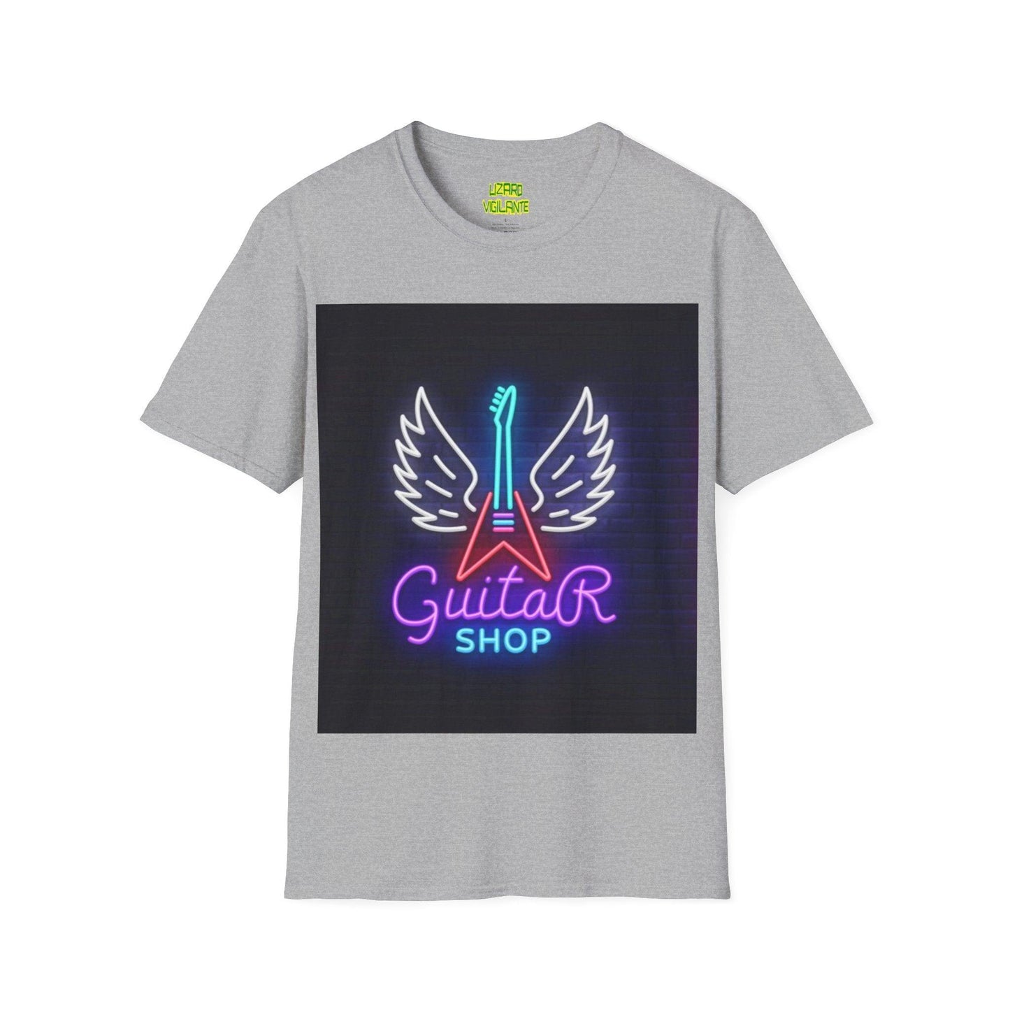 Neon Guitar Shop Unisex Softstyle T-Shirt - Lizard Vigilante