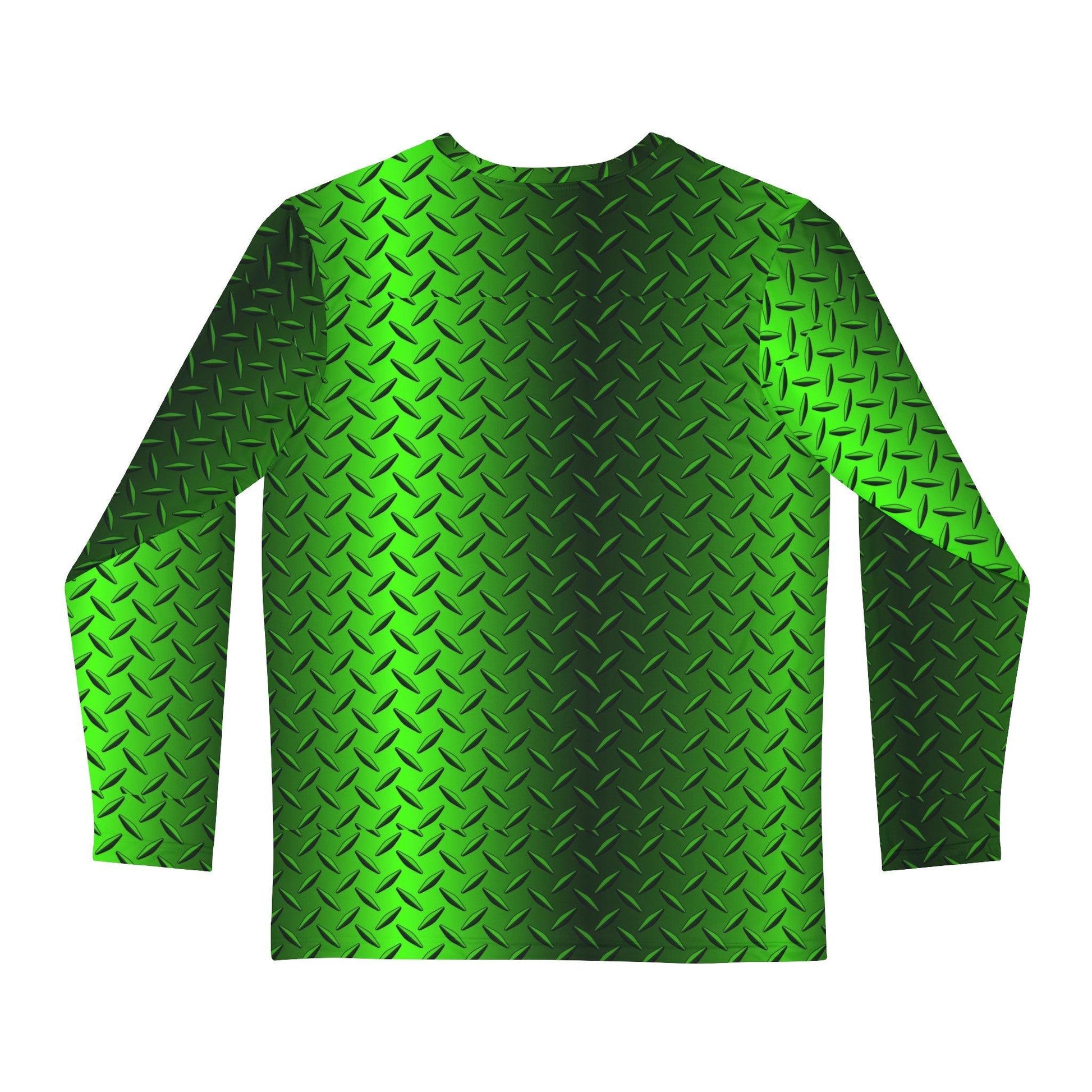 Green Metal Tread Men's Long Sleeve Shirt - Lizard Vigilante