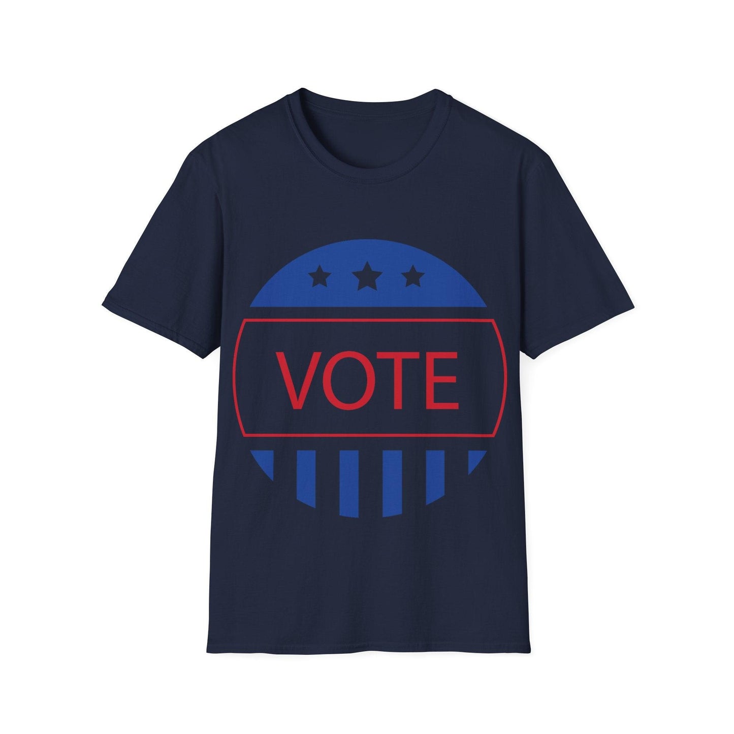 VOTE Red White And Blue Graphic Unisex Softstyle T-Shirt - Lizard Vigilante