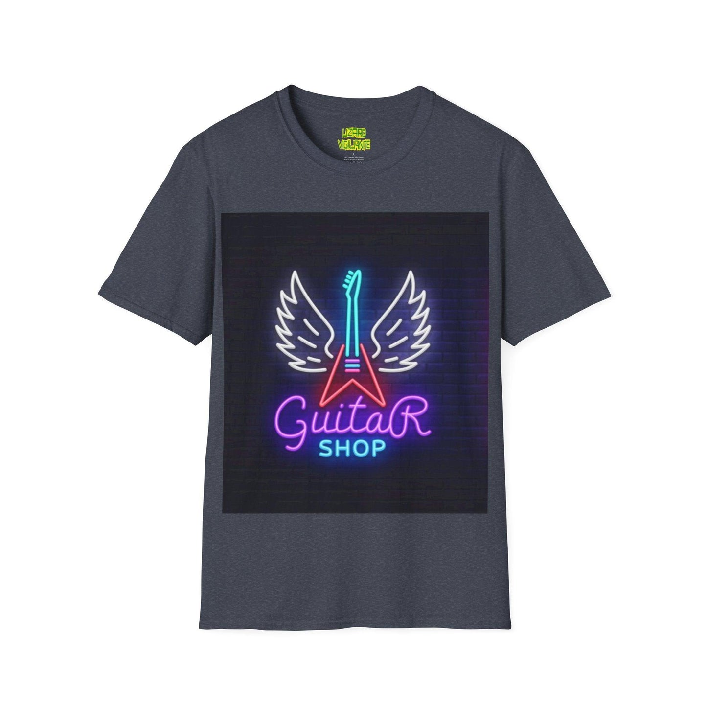 Neon Guitar Shop Unisex Softstyle T-Shirt - Lizard Vigilante