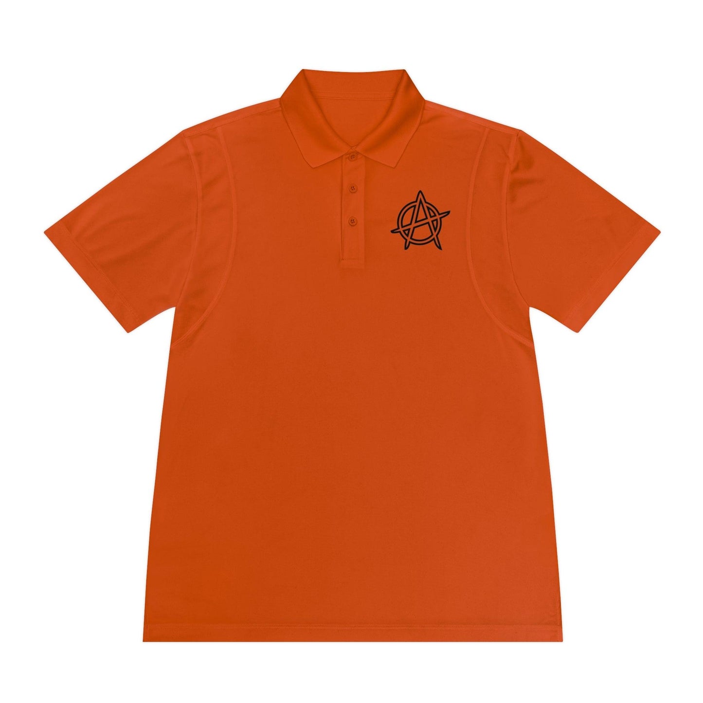 Men's Anarchy Symbol Sport Polo Shirt - Premium T-Shirt from Printify - Just $52.34! Shop now at Lizard Vigilante