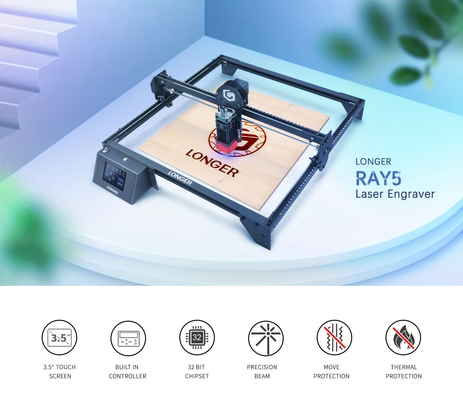 LONGER RAY5 5W Laser Engraver Machine – Quick Focus, Wi-Fi Control, High-Precision Compact Design for DIY Projects - Premium engraving machine from Lizard Vigilante - Just $269.99! Shop now at Lizard Vigilante